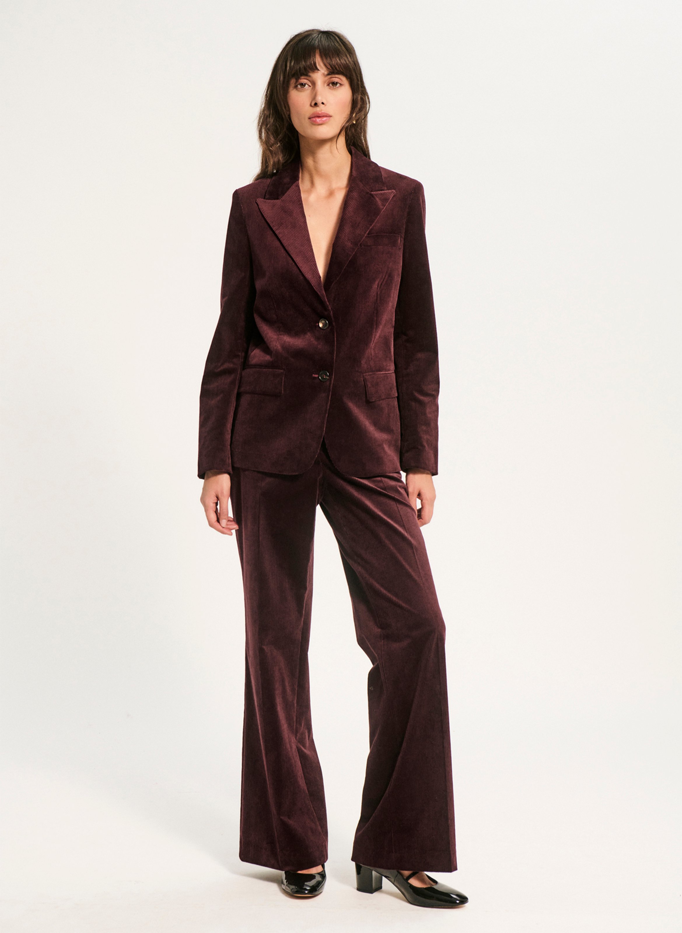 Straight blazer in cotton blend PABLO Red