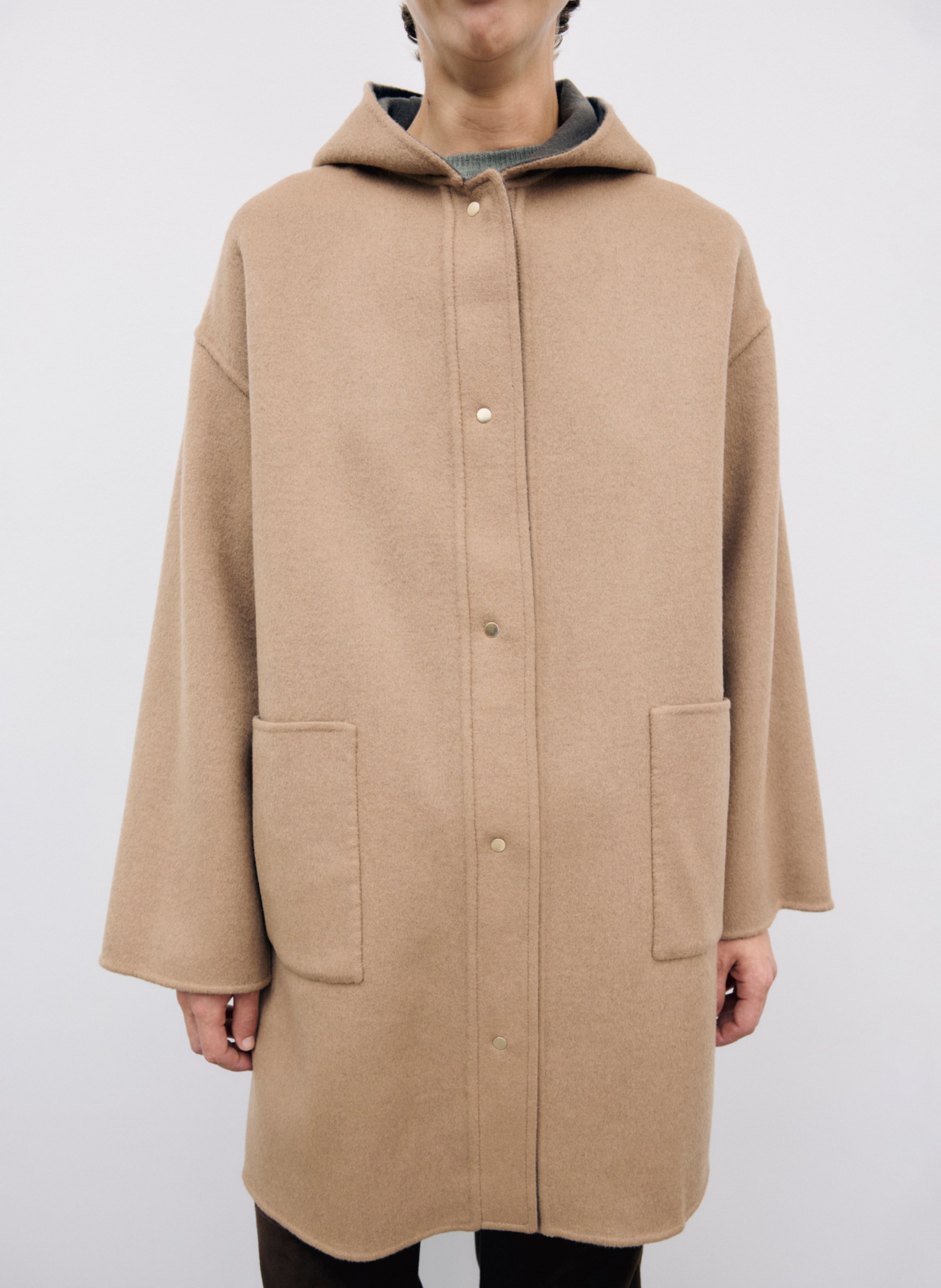 Oversized wool coat | Khaki GERARD DAREL Women