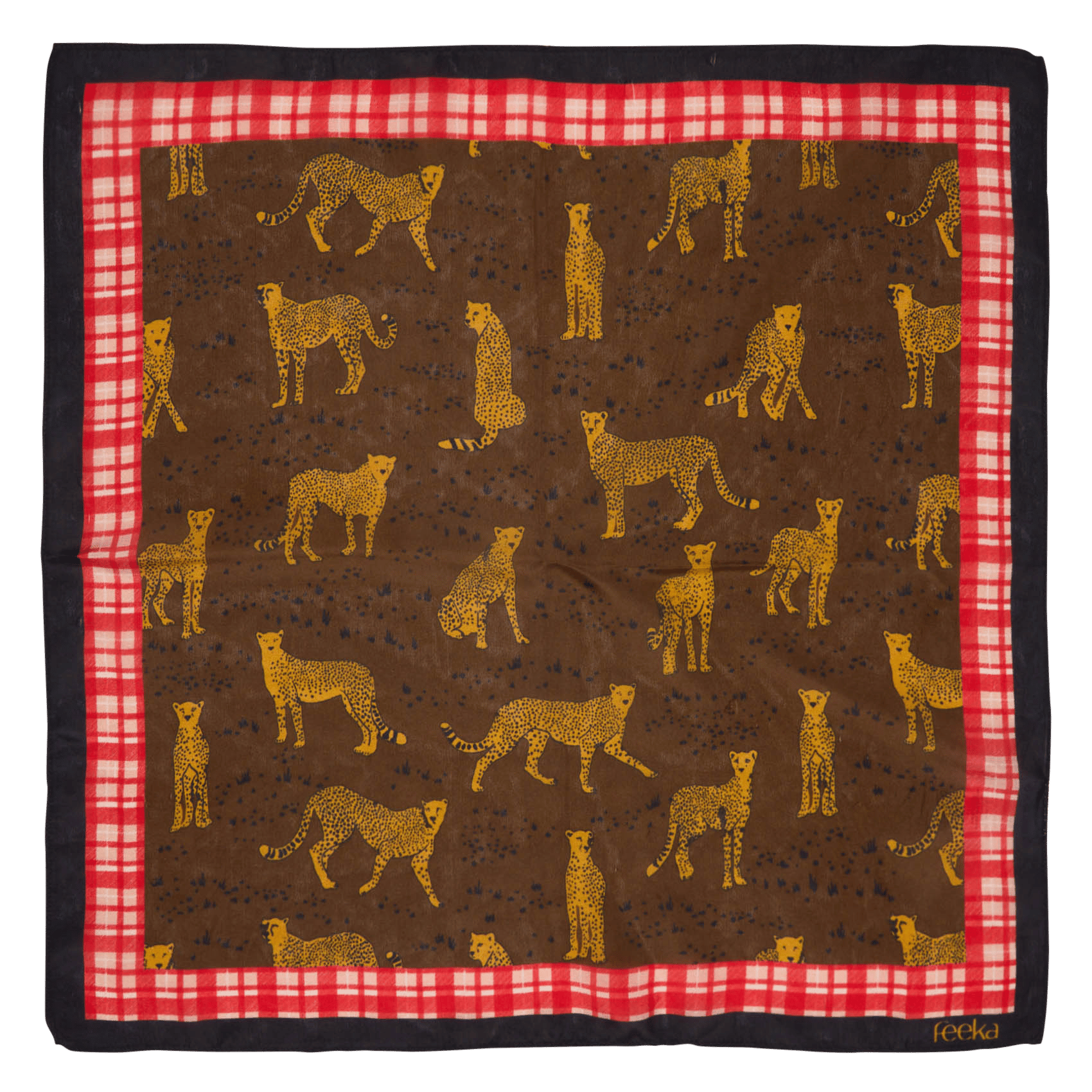 Foulard van zijde met print FEEKA Blauw