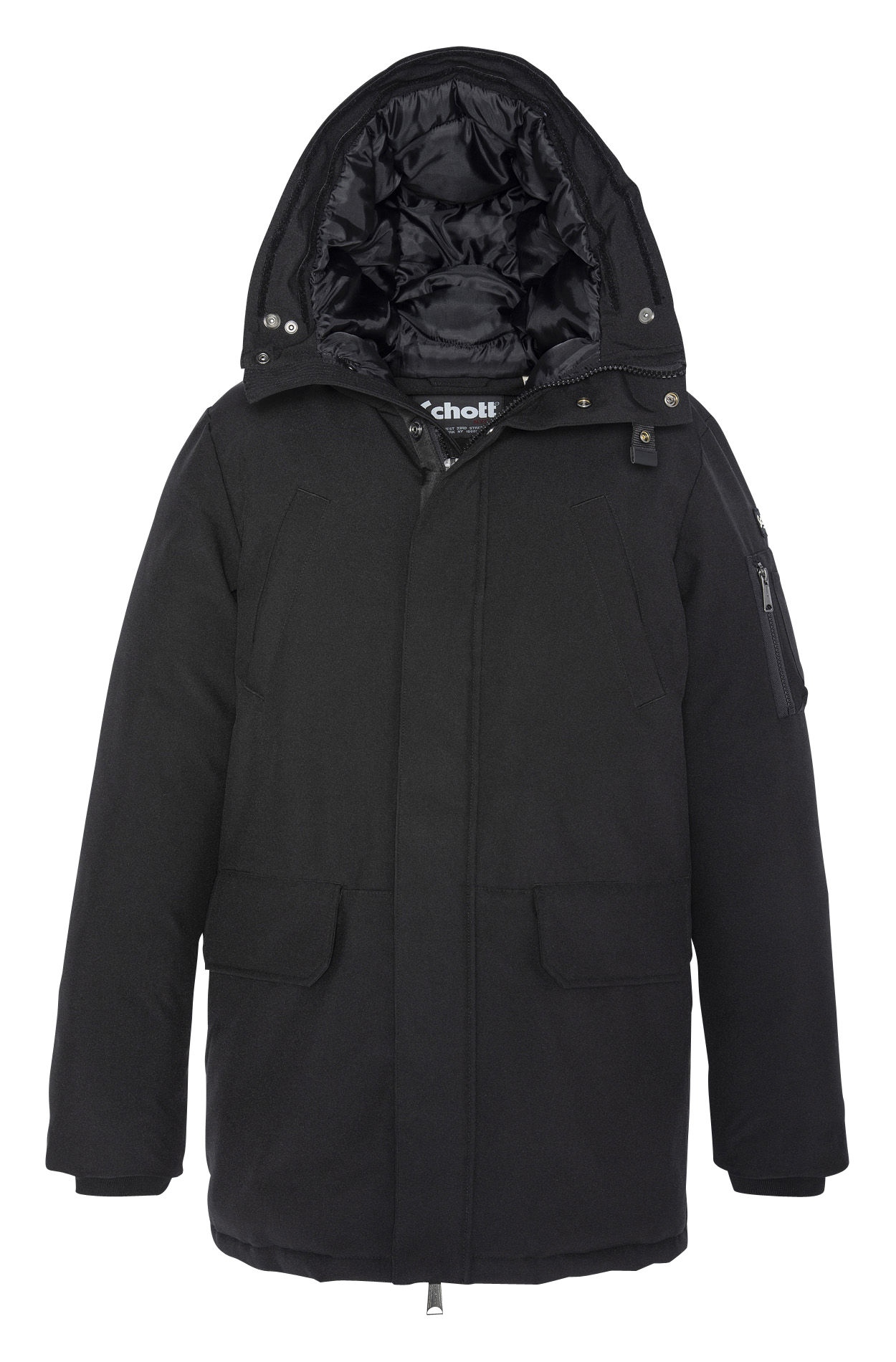 Long hooded parka SCHOTT Black