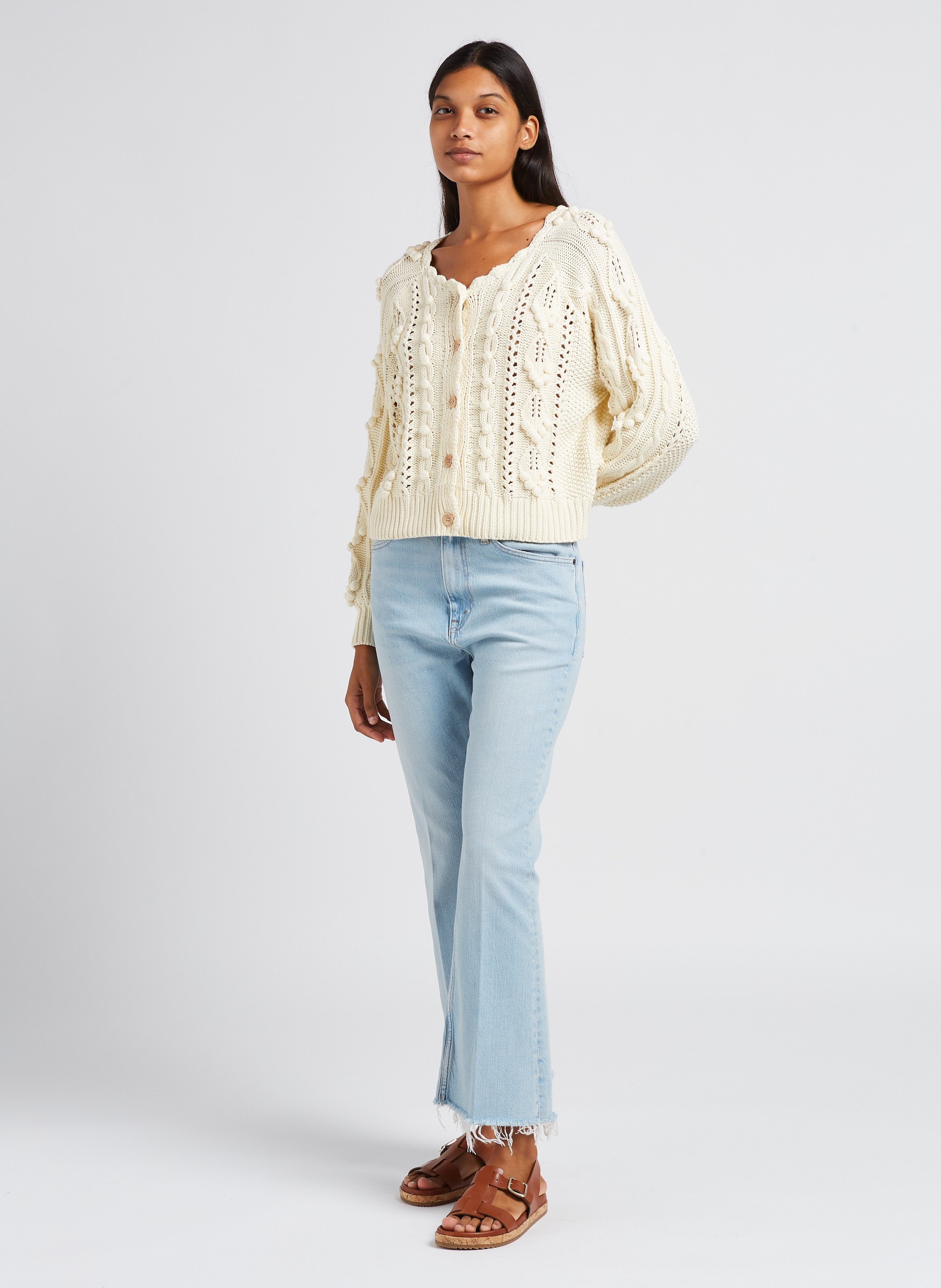 Jean flare 7/8 en coton mélangé POLO RALPH LAUREN Bleu