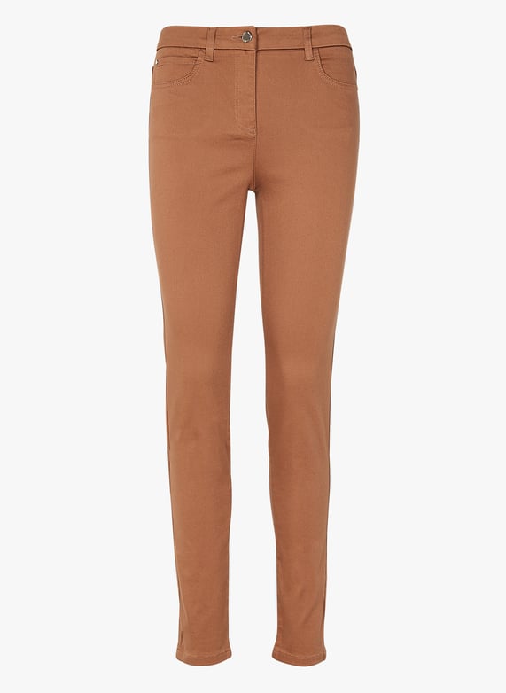 Slim-Fit cotton-Blend pants Camel Caroll Women Place des Tendances