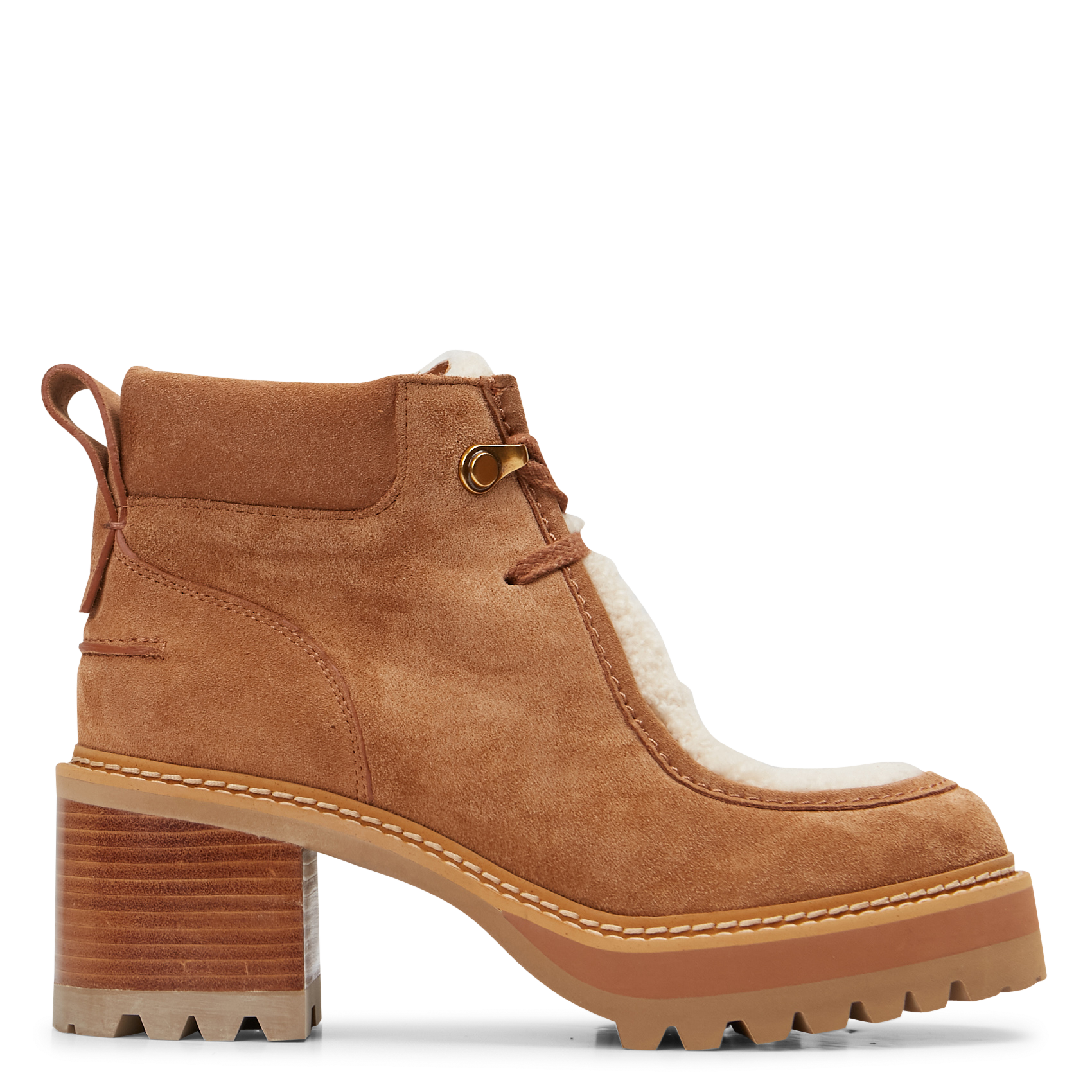 Lace-up ankle boots SEE BY CHLOE Brown