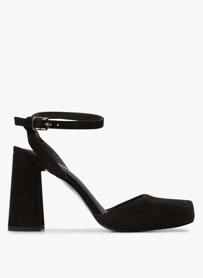 Sandales Talon En Cuir Velours Jeya Noir Minelli Femme Place