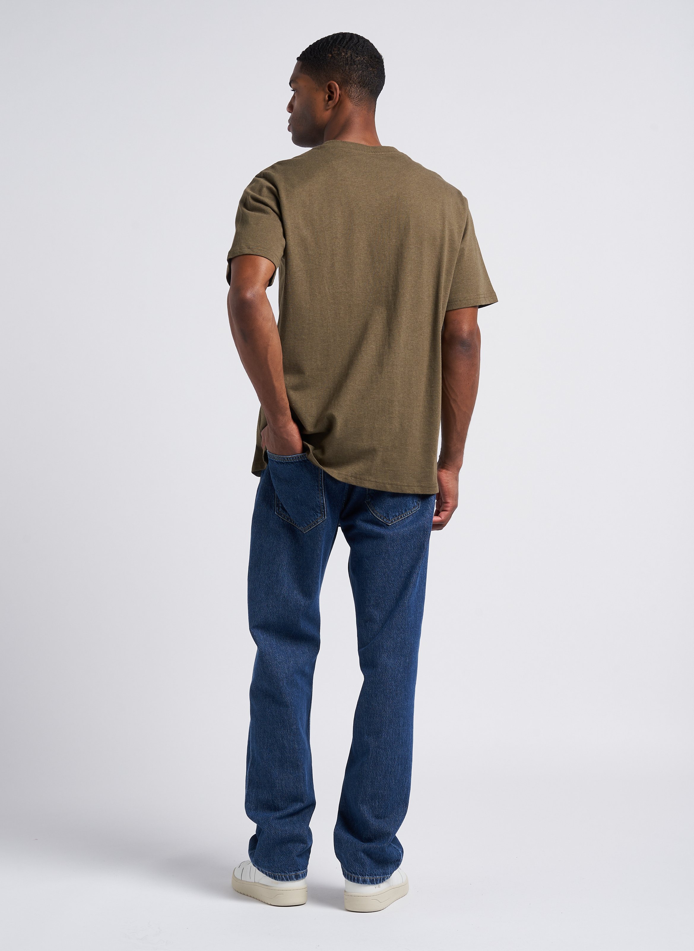 Rundhals-T-Shirt aus Bio-Baumwolle, Regular Fit KNOWLEDGE COTTON APPAREL Khaki