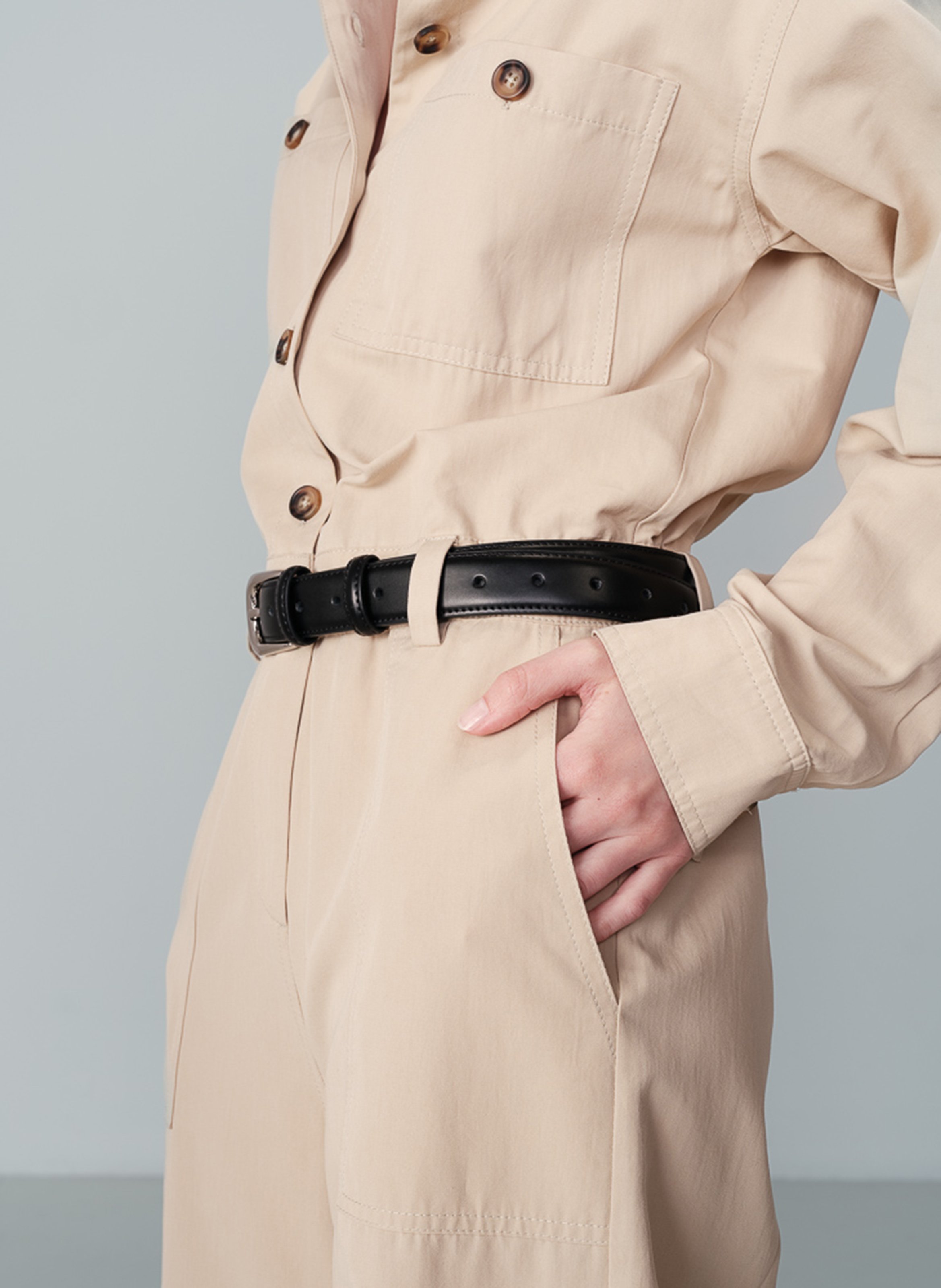 Combinaison pantalon en coton mélangé GRACE ET MILA Beige