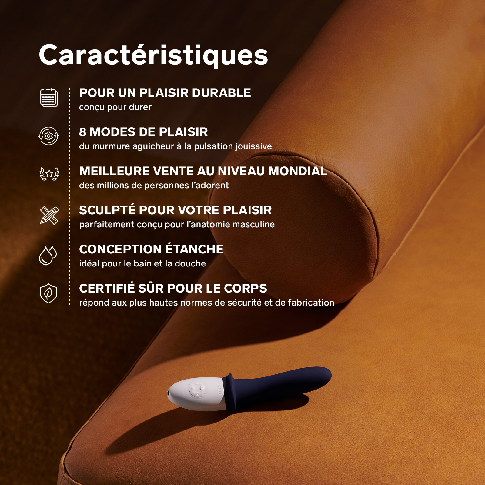 Men's vibrator LELO Bleu