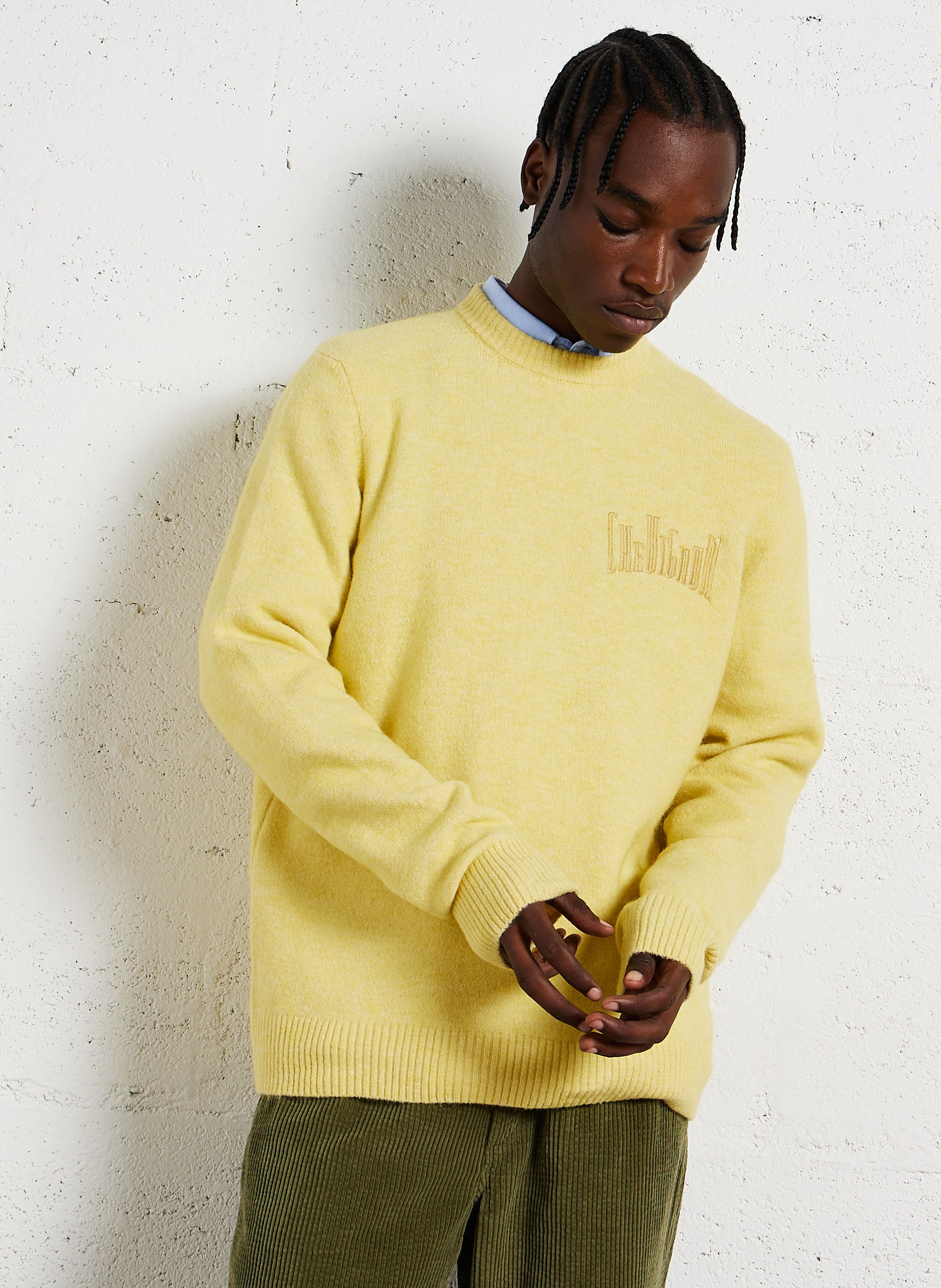 Chemise col classique en coton FAGUO Bleu