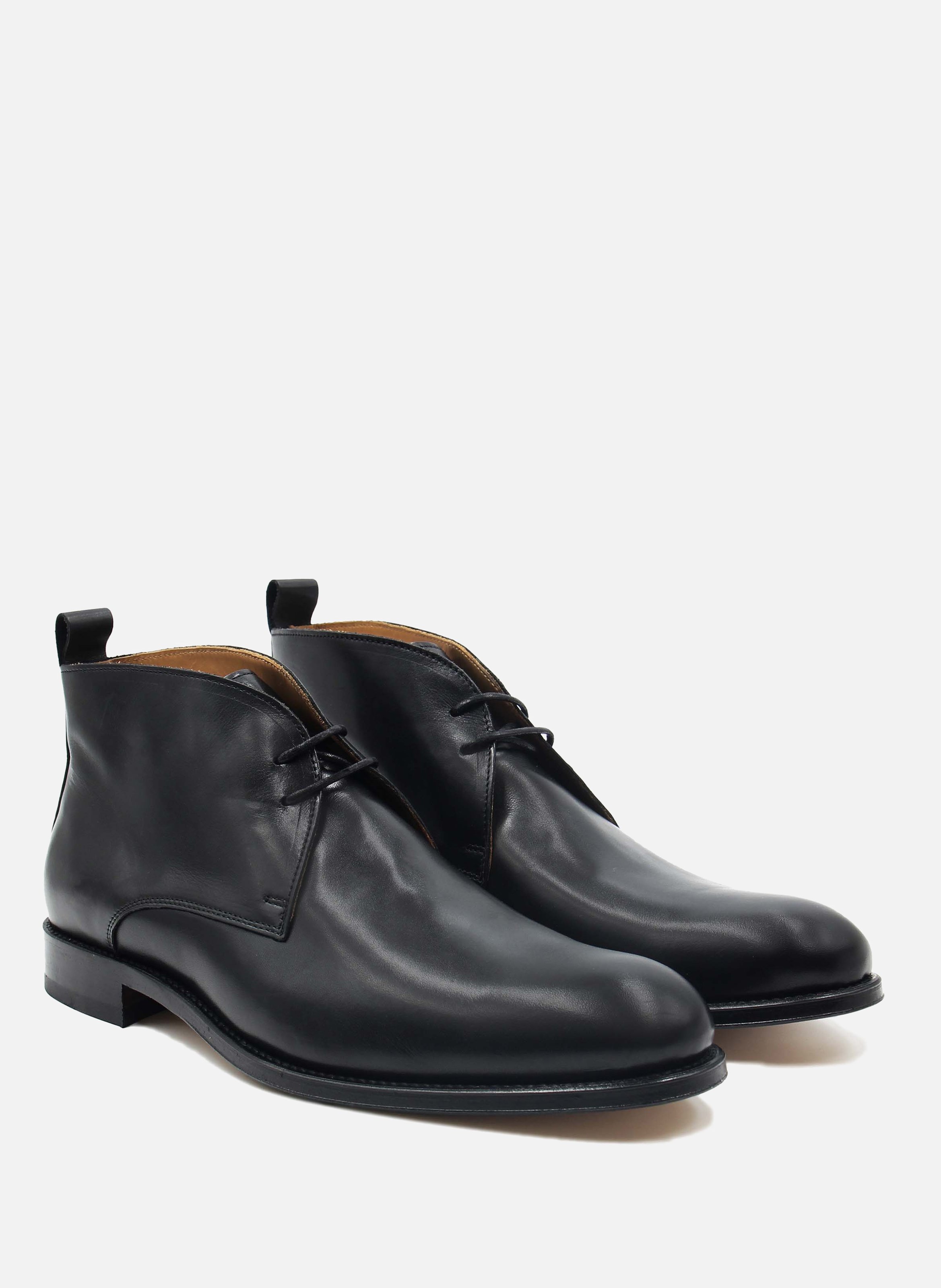 Leather desert boots Black