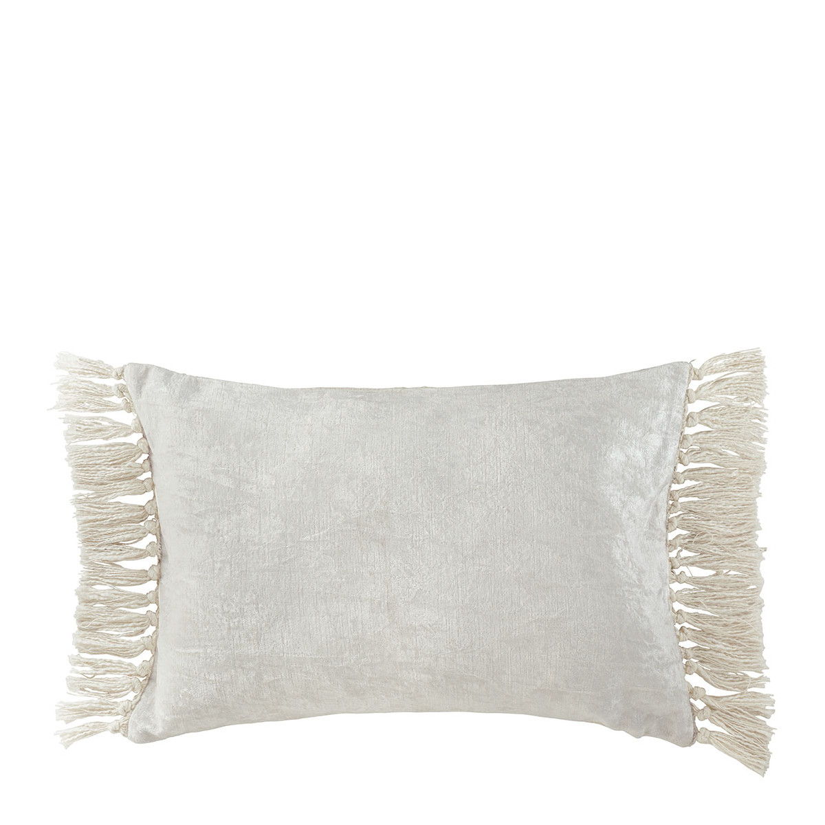 Iridescent velvet cushion cover BLANC D'IVOIRE White