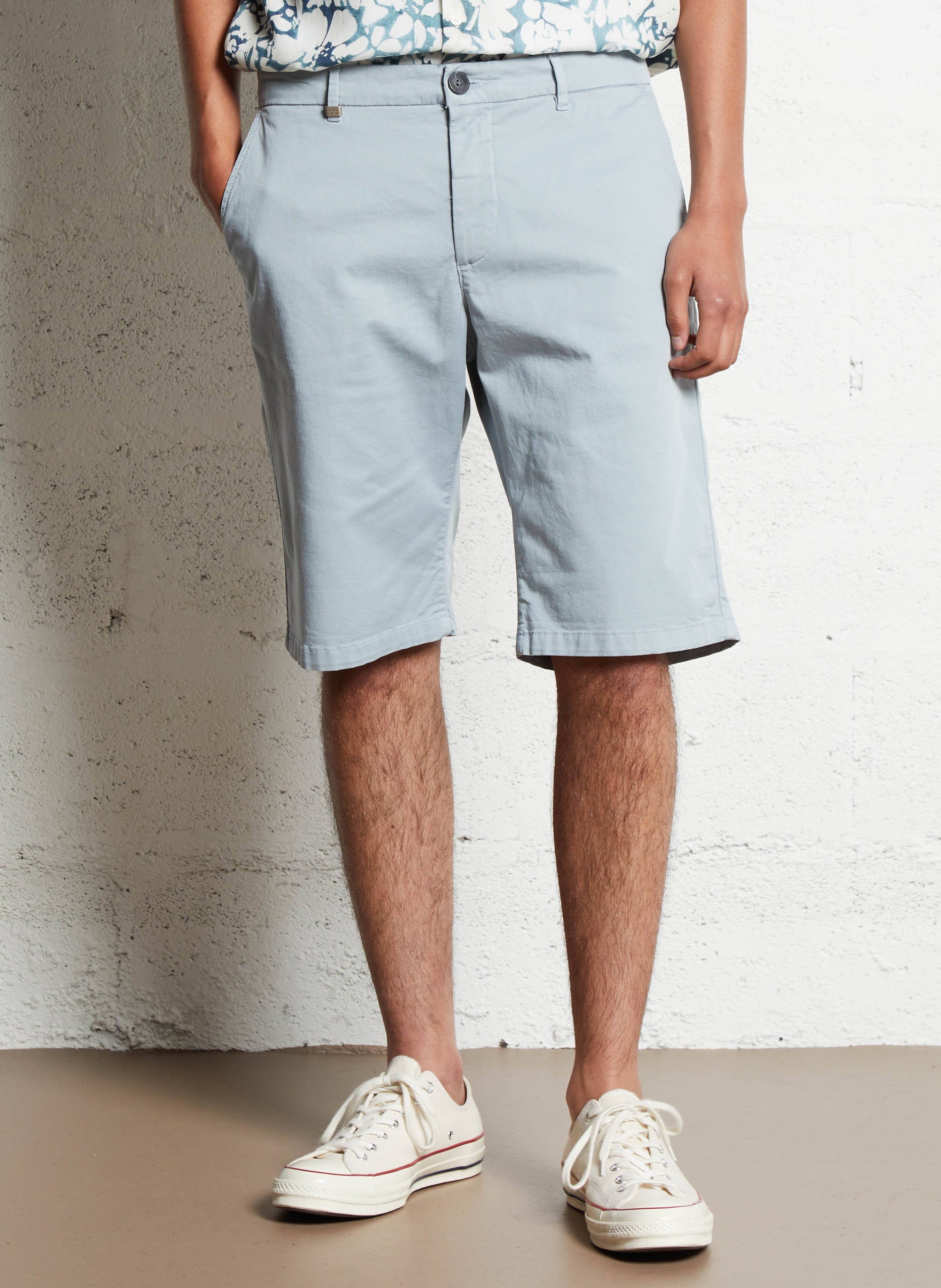 Straight-leg cotton-blend Bermuda shorts IKKS