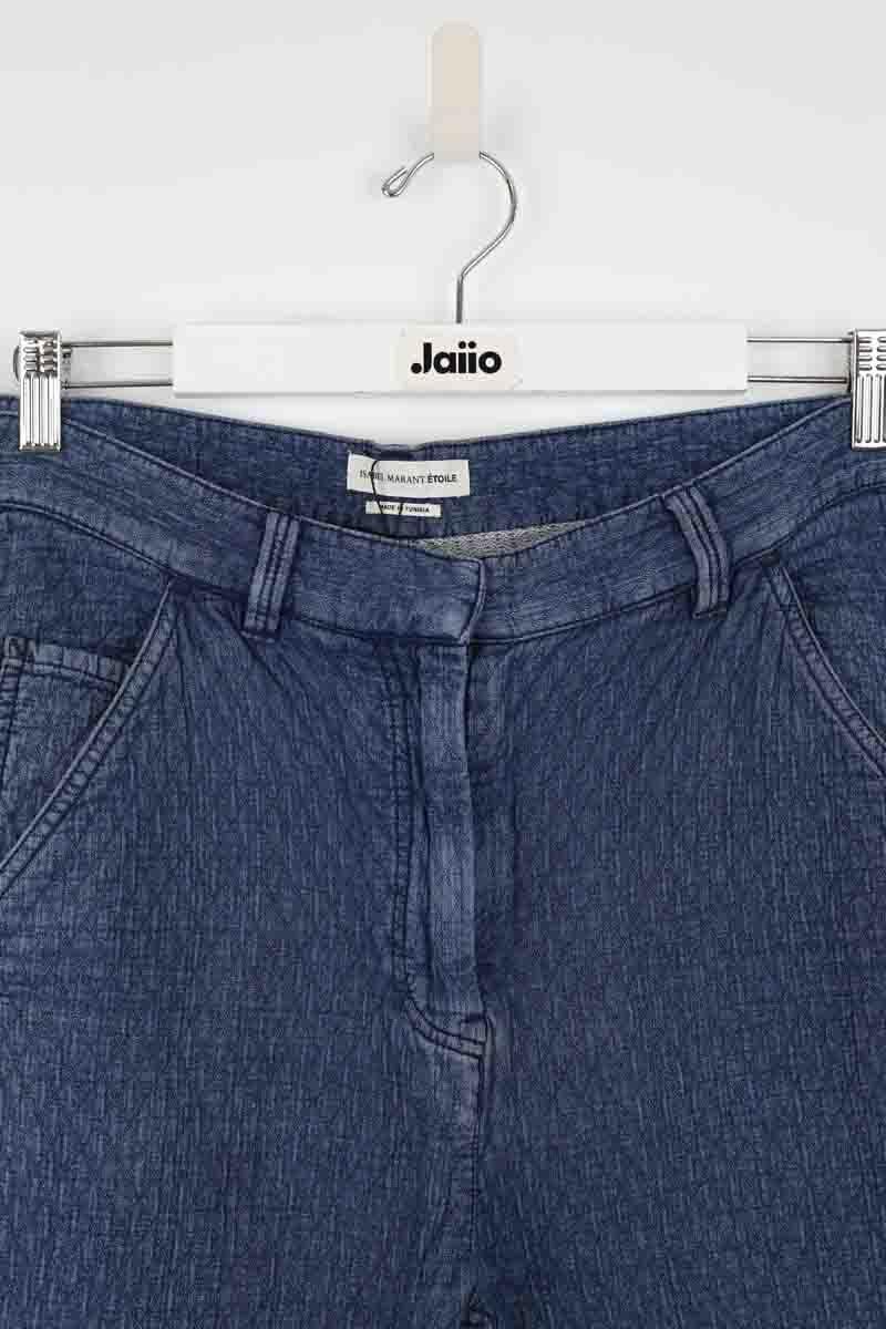 Slim cotton trousers ISABEL MARANT ÉTOILE - SECONDE MAIN Blue