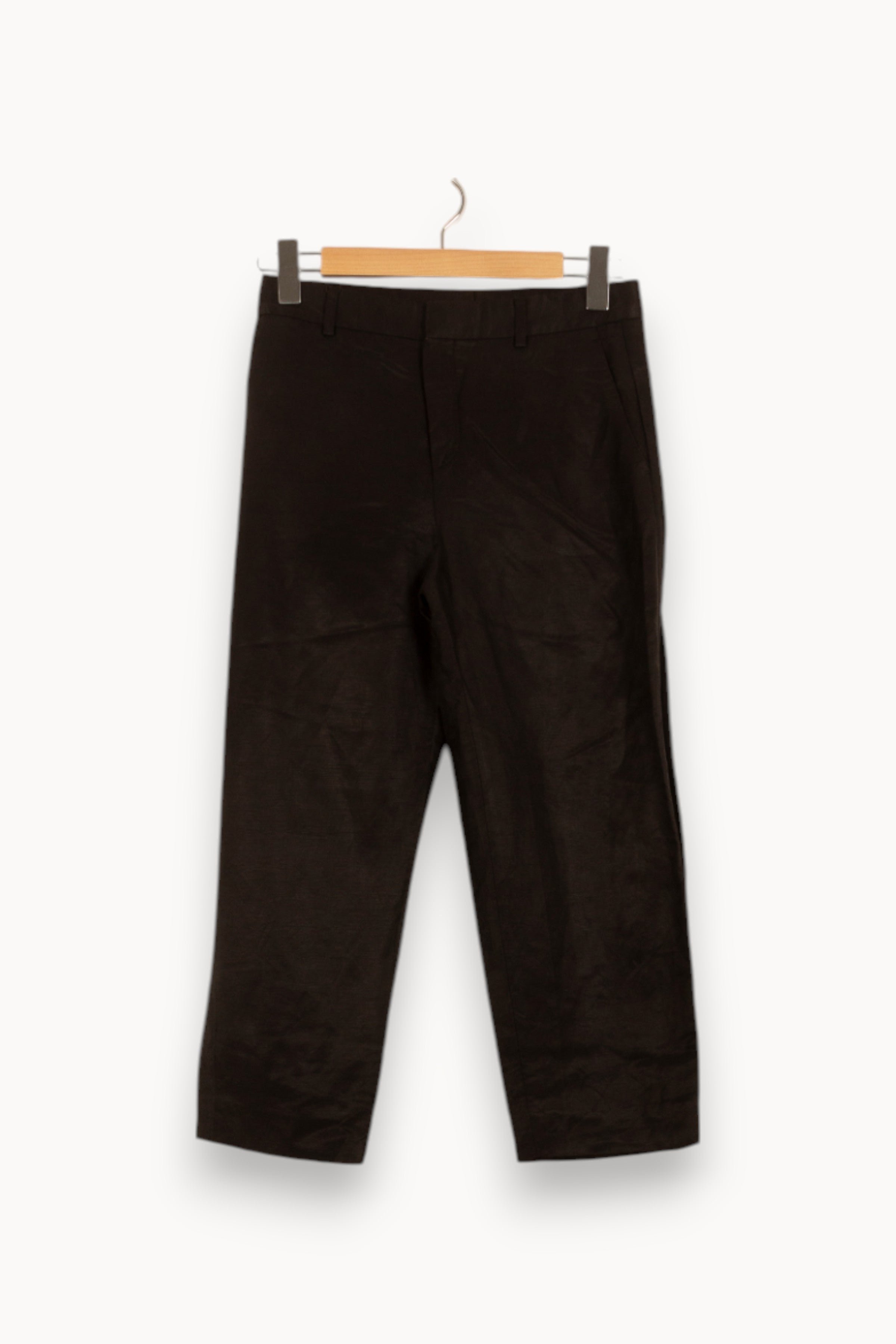 Cropped slim jeans with studs CHLOE STORA - SECONDE MAIN Black