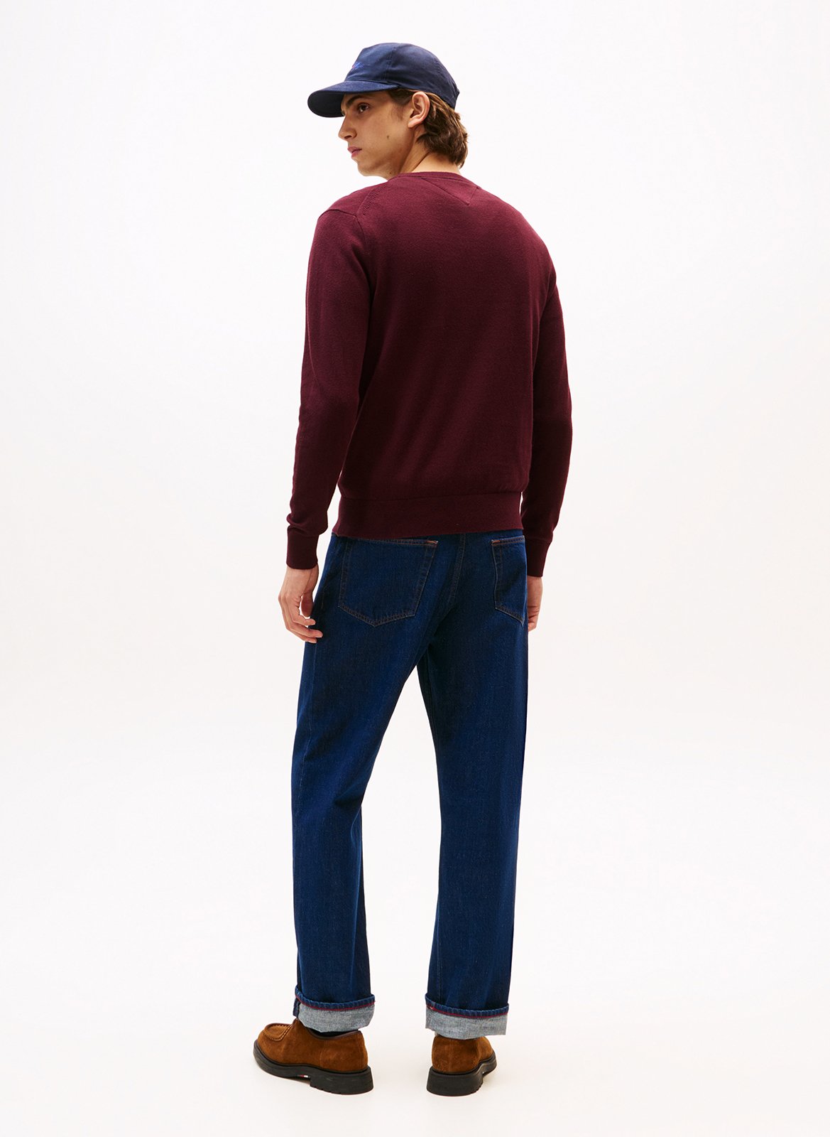 Cotton and wool sleeveless sweater with lacing TOMMY HILFIGER Plums