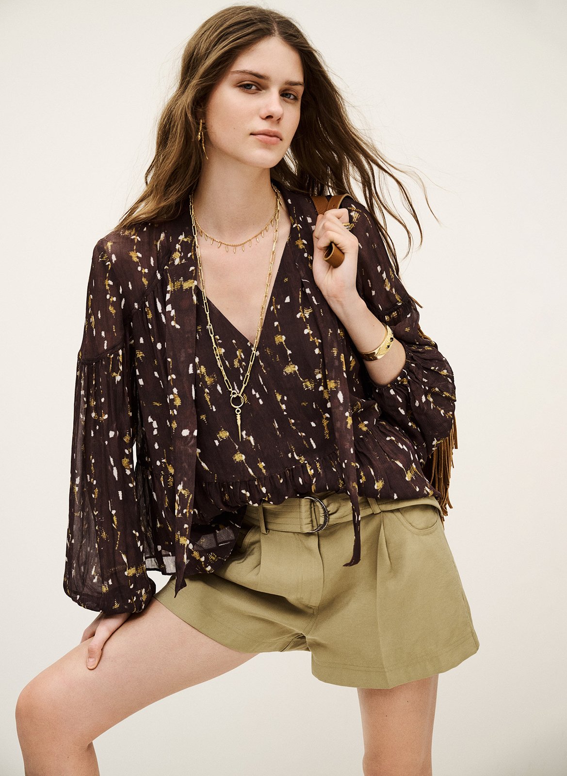 Blouse droite imprimée BA&SH