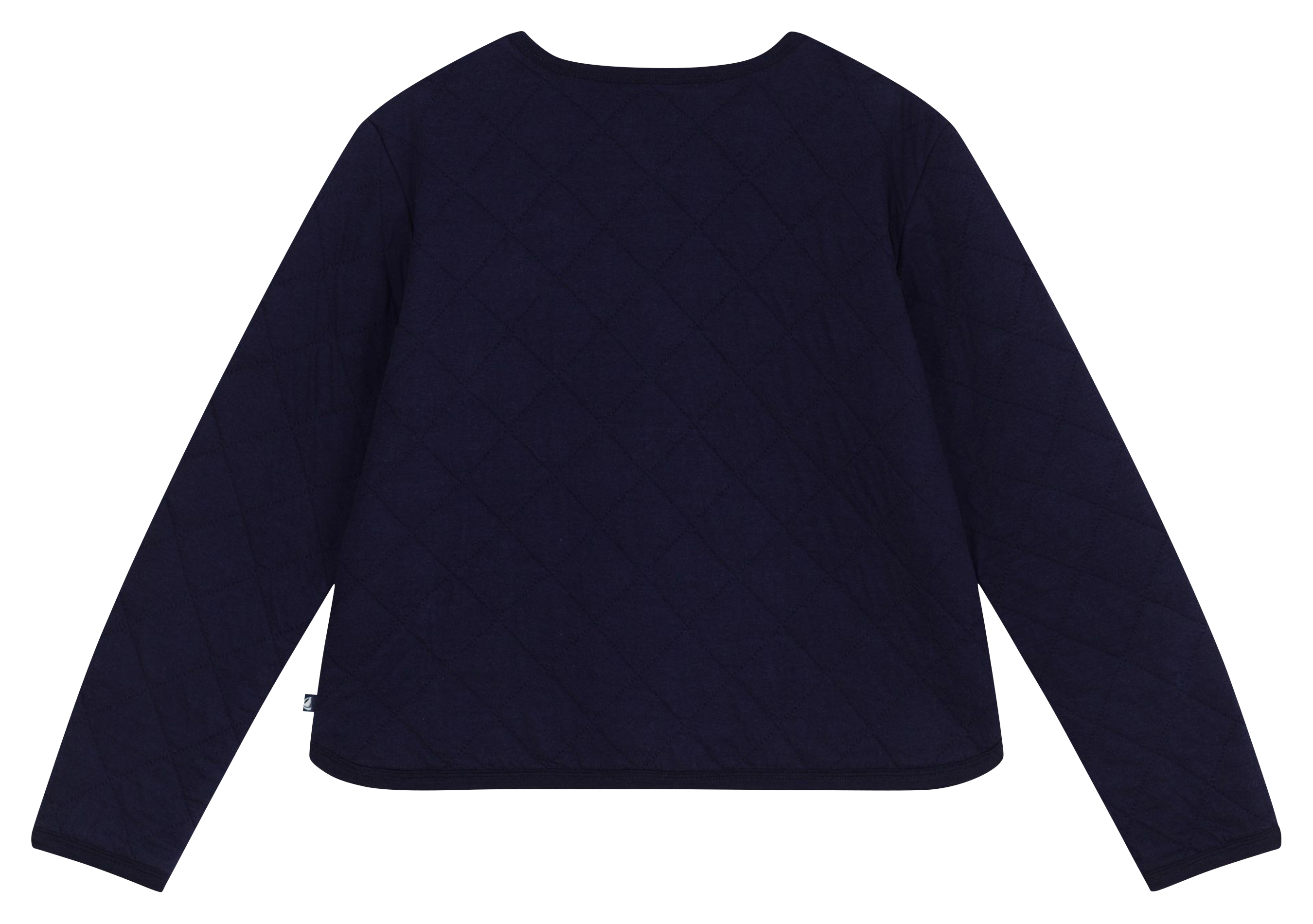 Gilet col rond en coton mélangé PETIT BATEAU Bleu