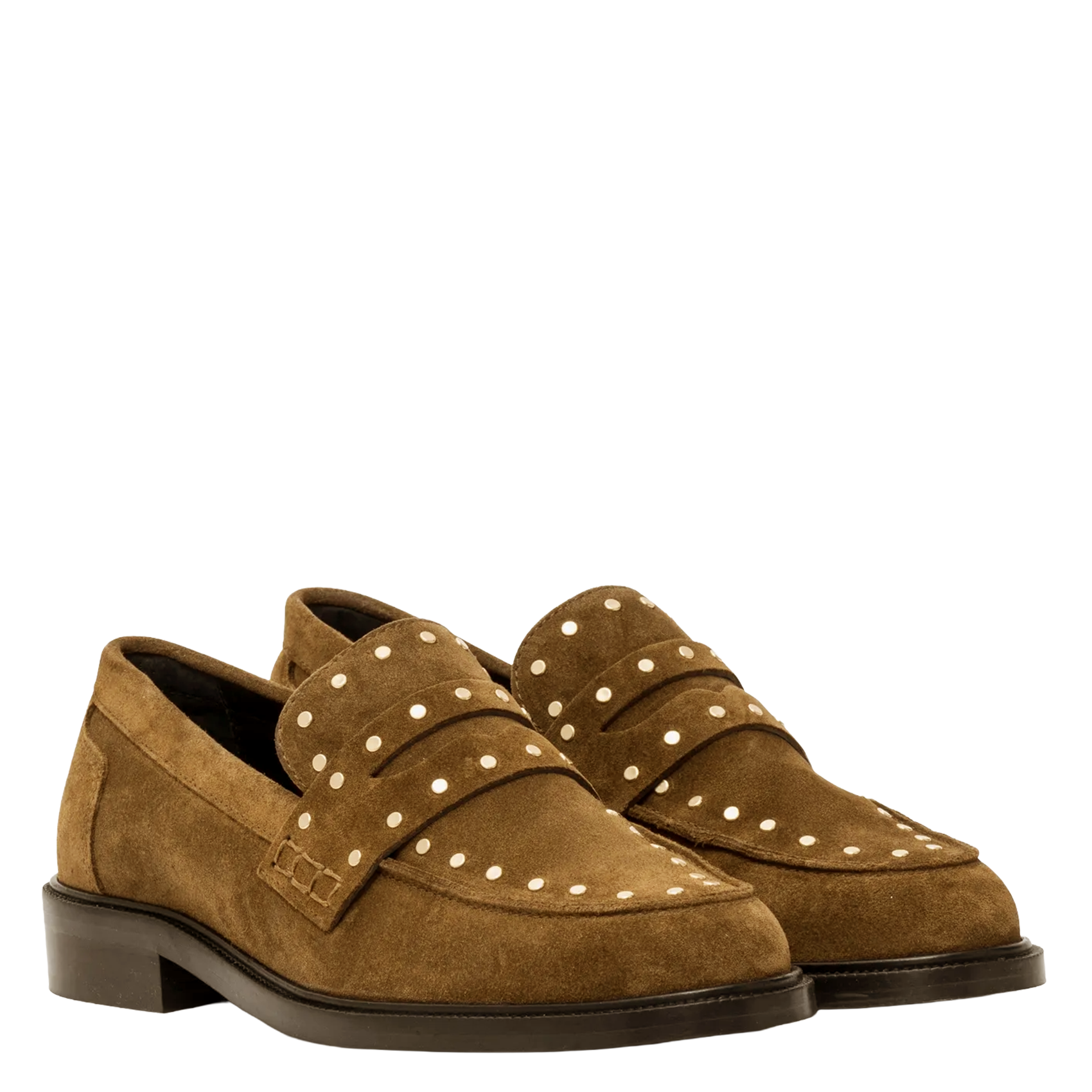 Leather loafers BOCAGE Brown