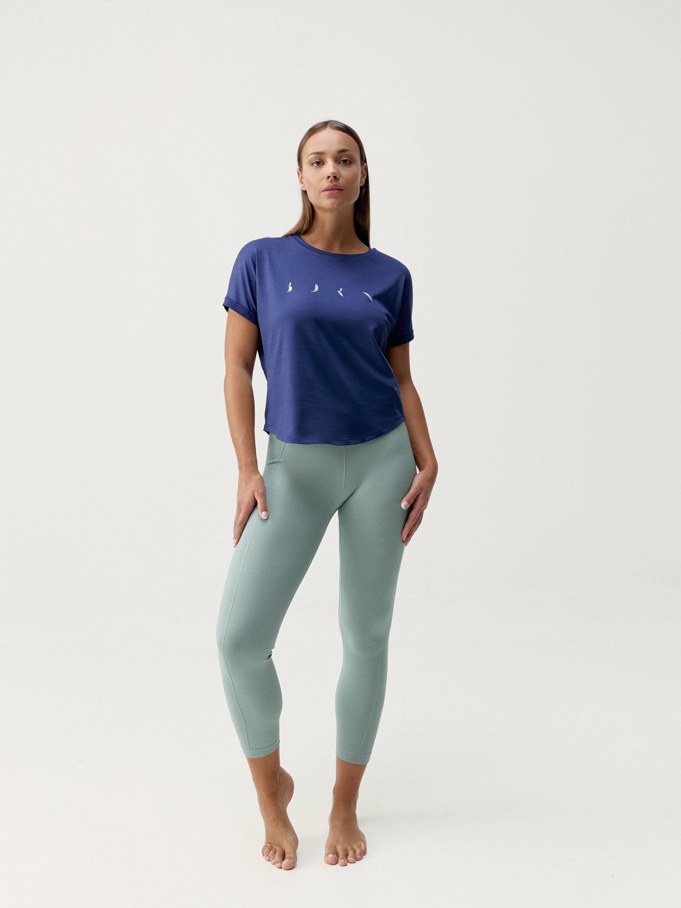 Short-sleeved azami t-shirt BORN LIVING YOGA Blue