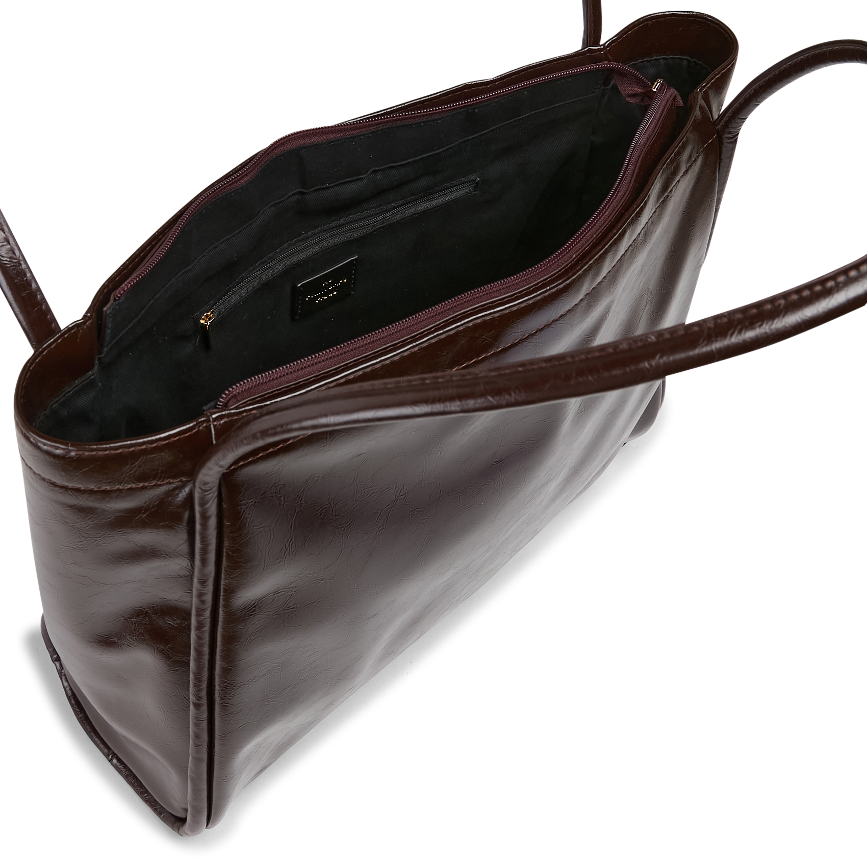 Shopper tas met lederen effect AU PRINTEMPS PARIS Bruin