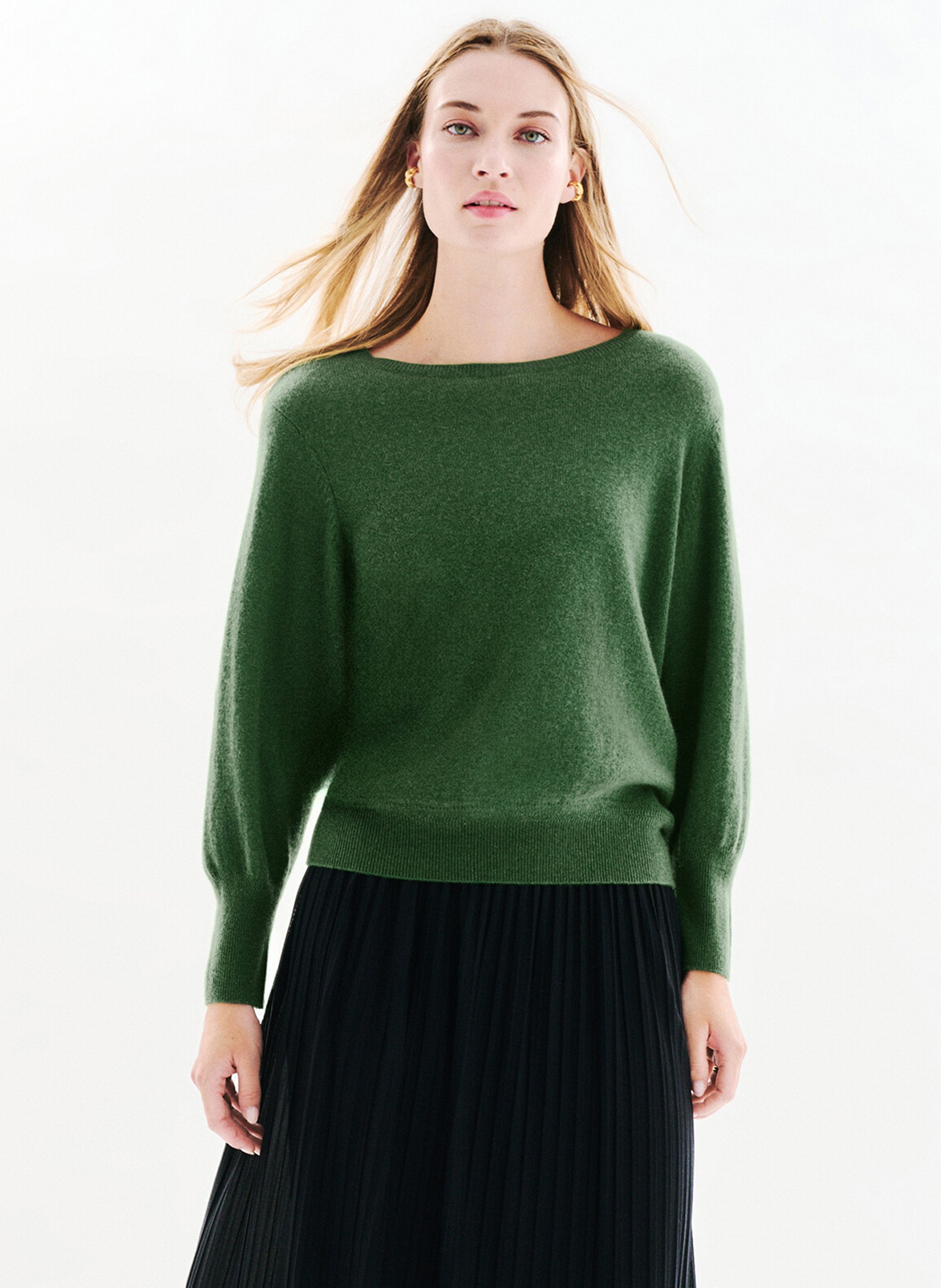 Pull droit col rond en cachemire CAROLL