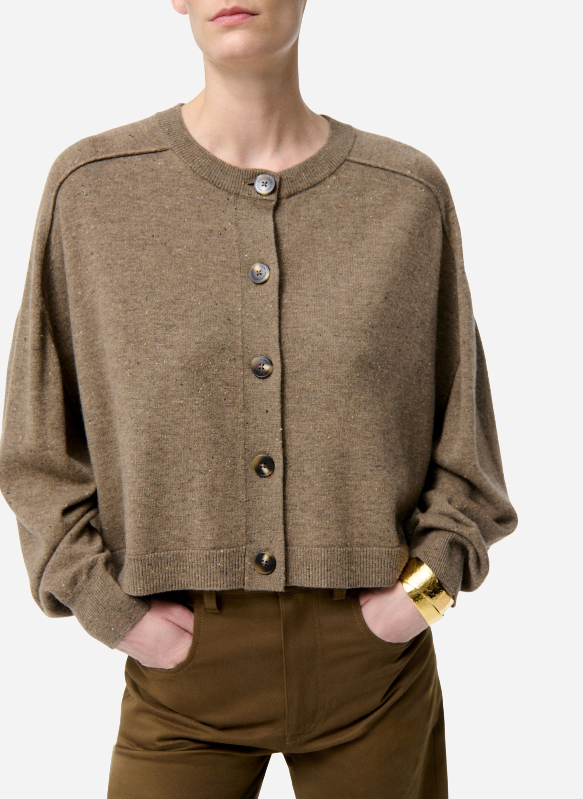 Ruime ronde hals cardigan in wol VANESSA BRUNO