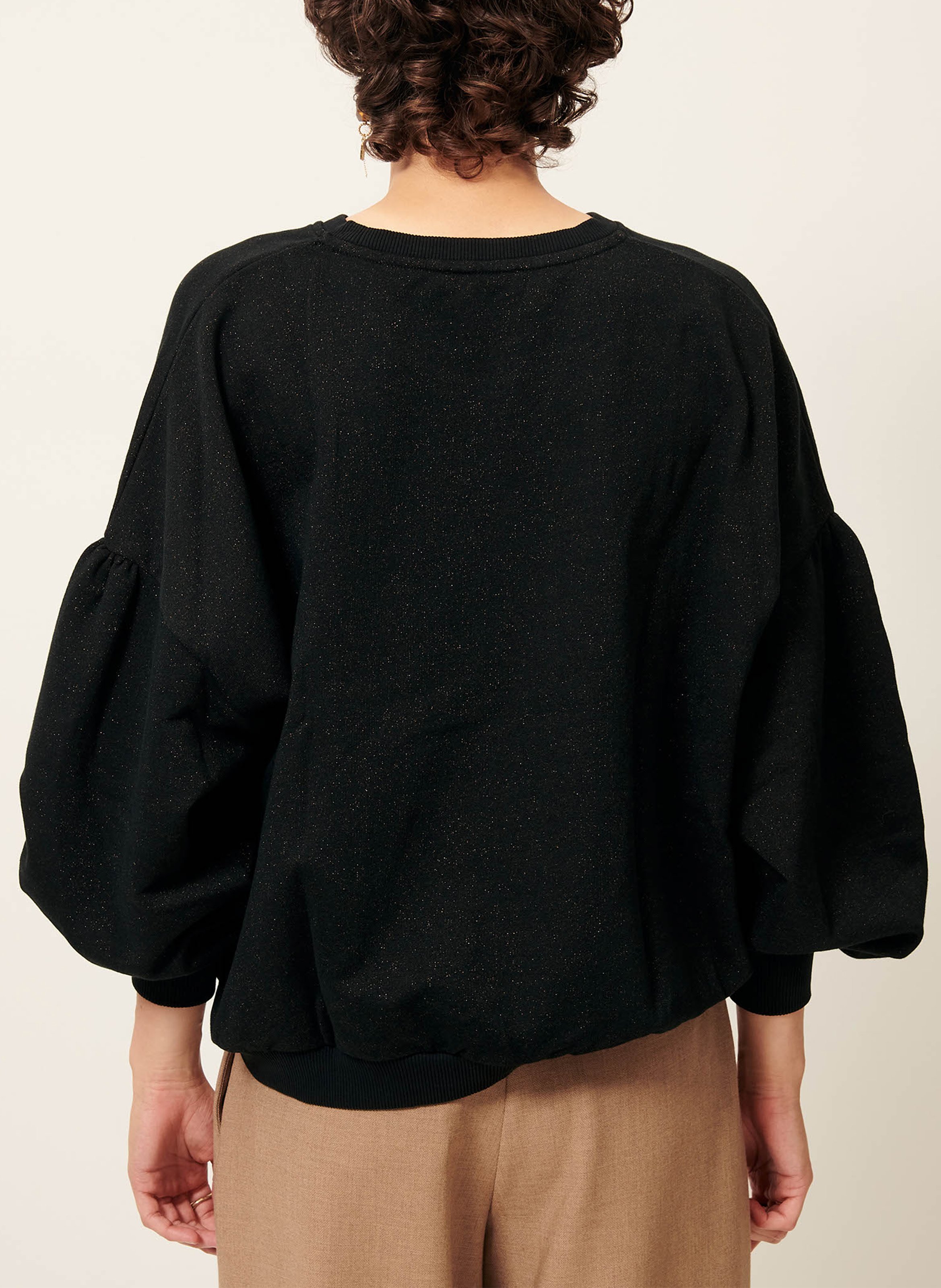 Sweat ample en coton mélangé SESSUN Noir