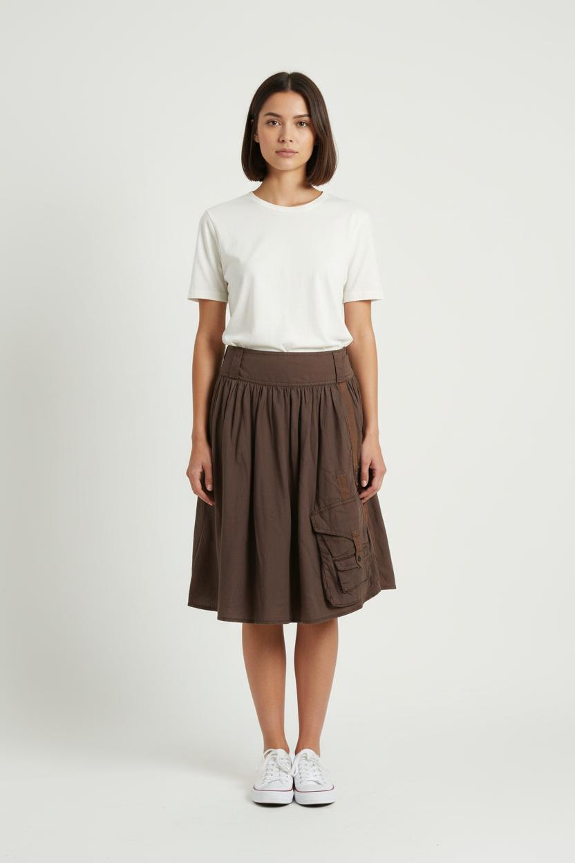 Short & midi skirt LEE - Seconde Main Brown