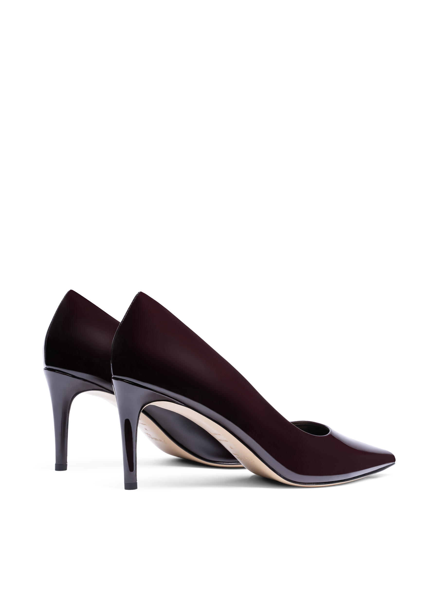 Burgundy patent leather pumps PARALLELE PARIS Red