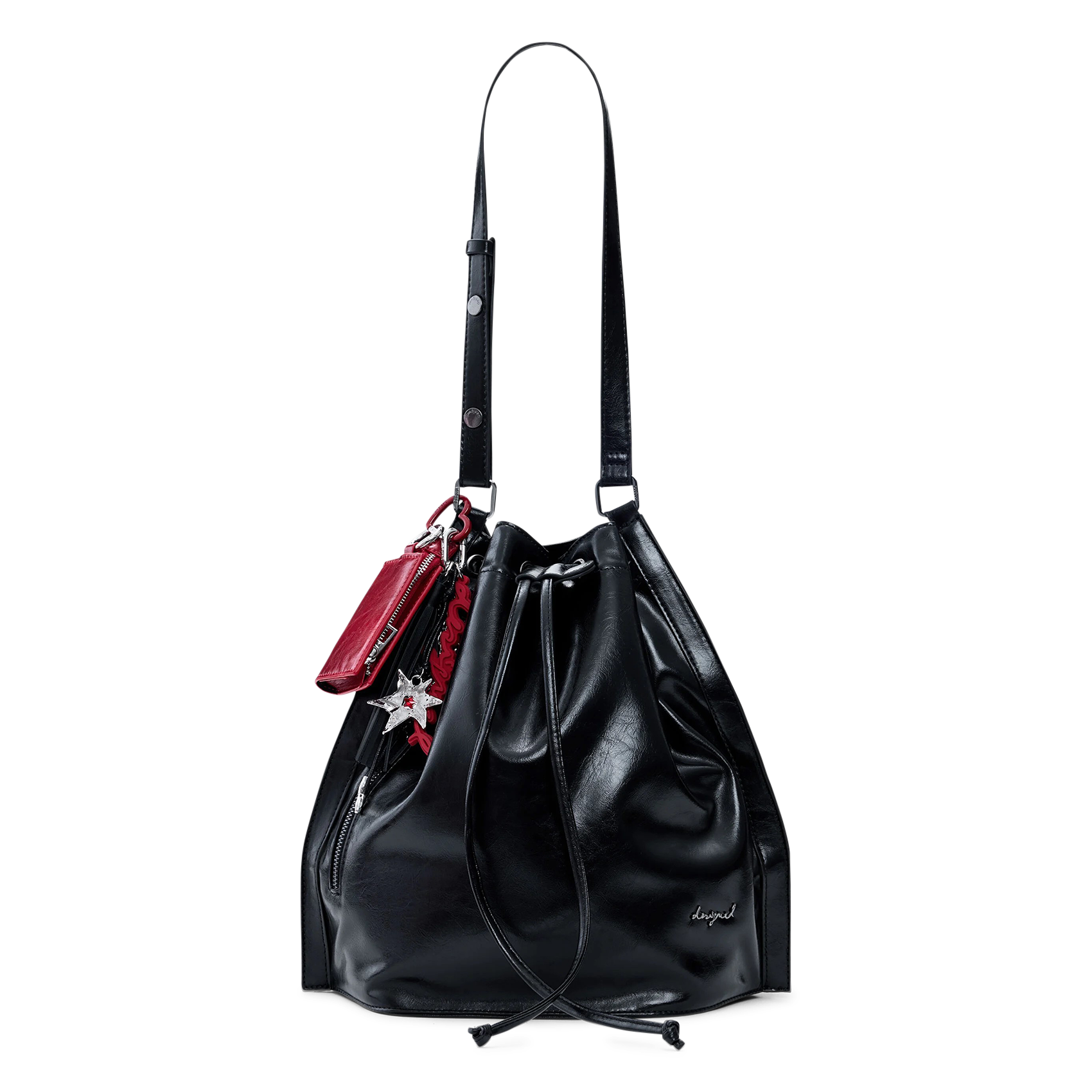 Sac à dos moyen brillant DESIGUAL Noir