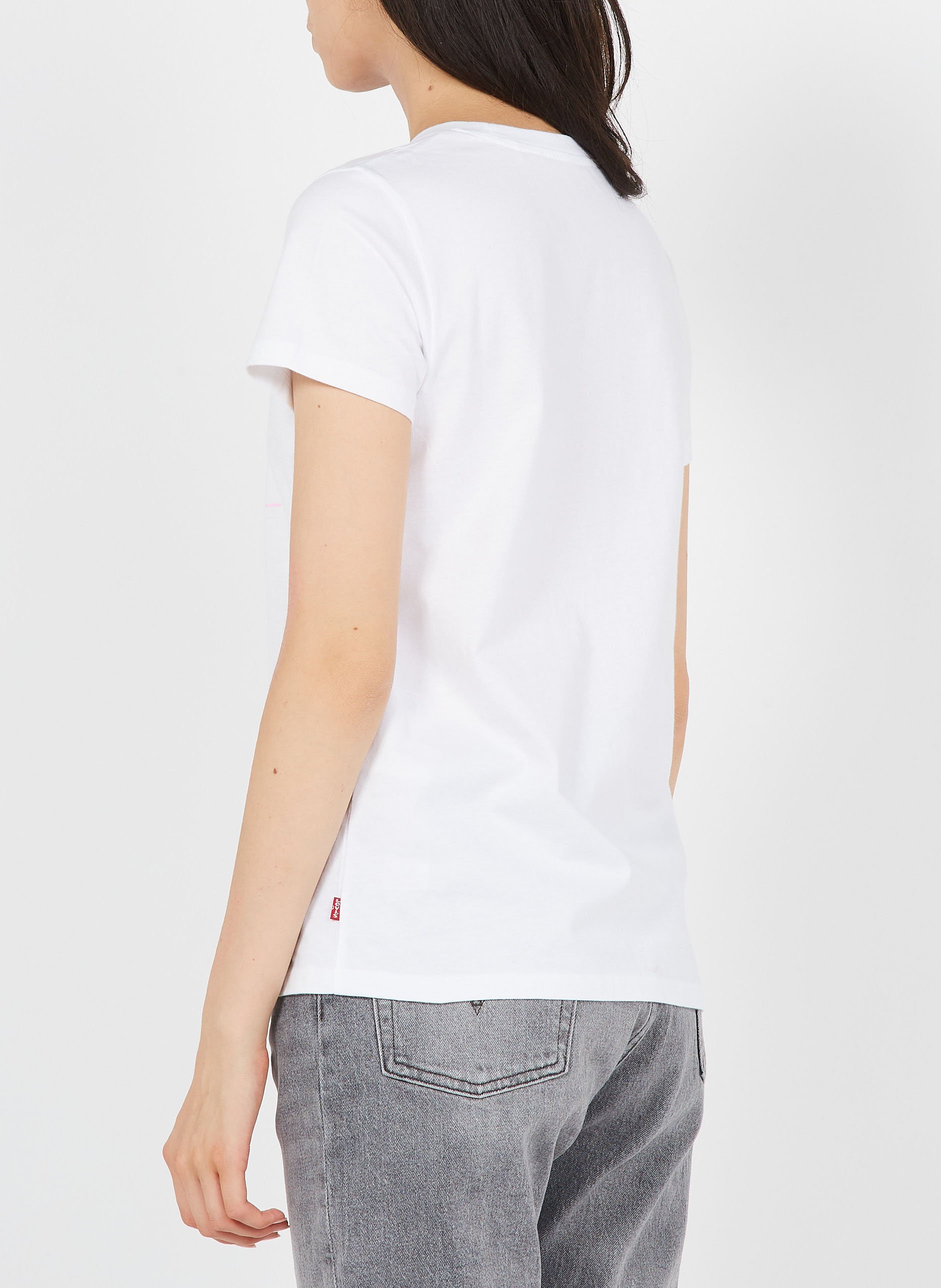 Tee-shirt col rond en coton LEVI'S Blanc