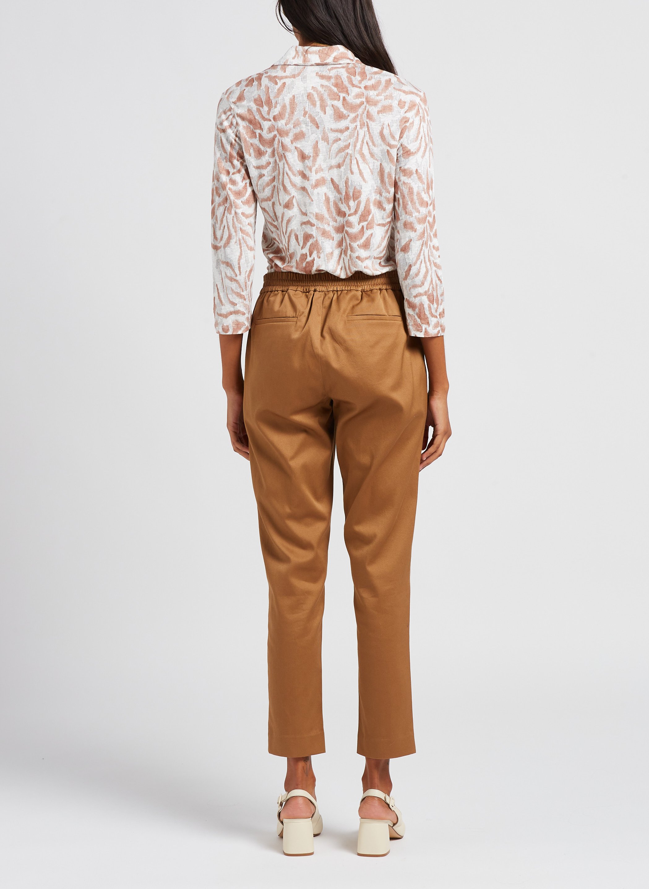 Stretch-blouse | linnenblend MAJESTIC FILATURES Roze