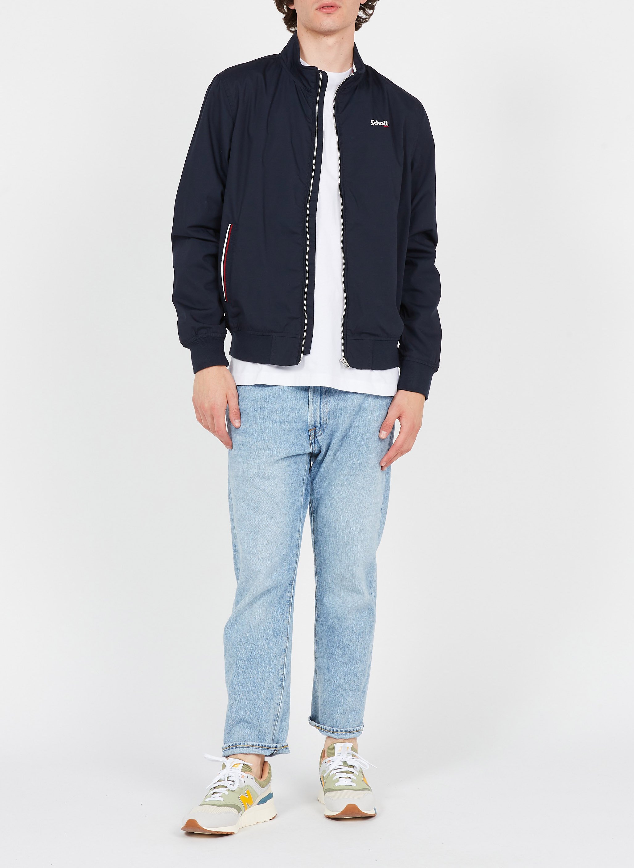 Blouson col montant regular-fit SCHOTT Bleu