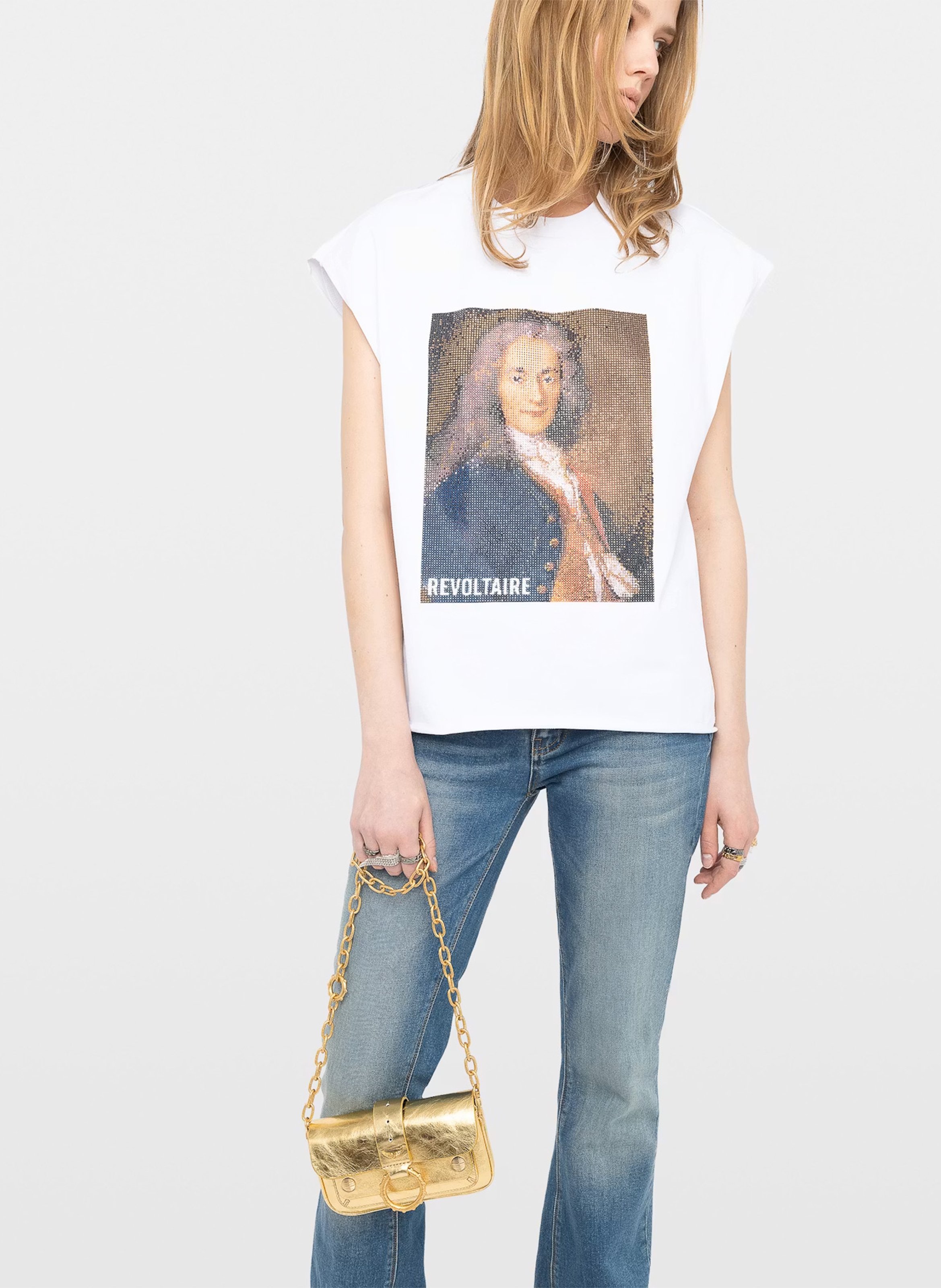 Leather clutch bag ZADIG&VOLTAIRE Yellow