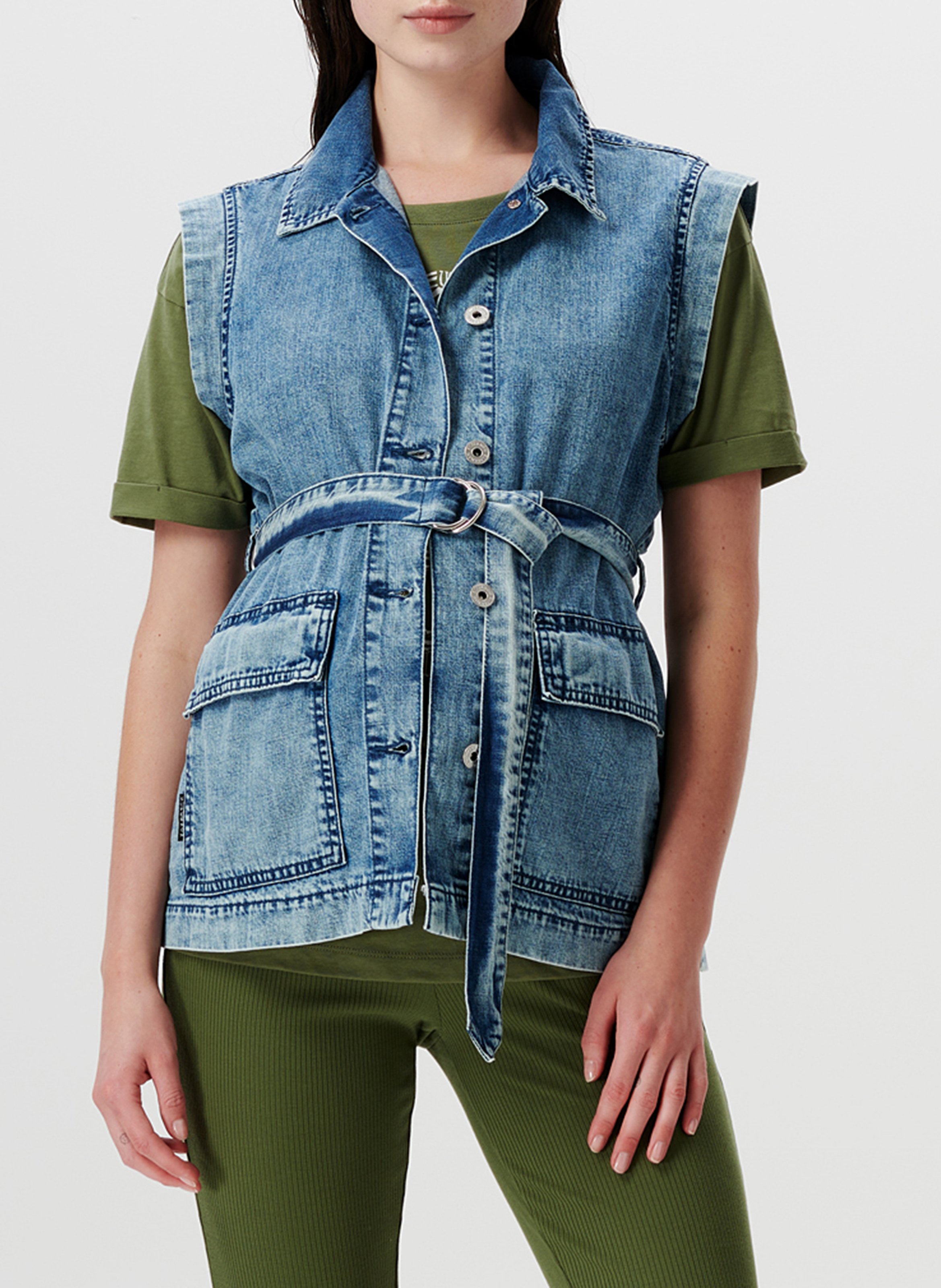 Veste en jean de grossesse  SUPERMOM Jean Délavé