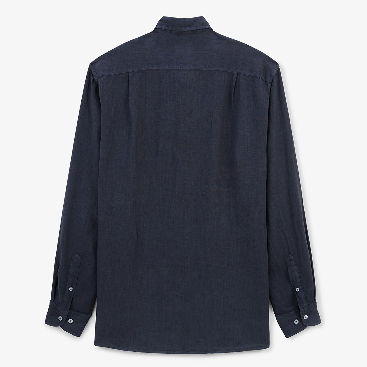 Solid long-sleeve linen shirt SERGE BLANCO Grey