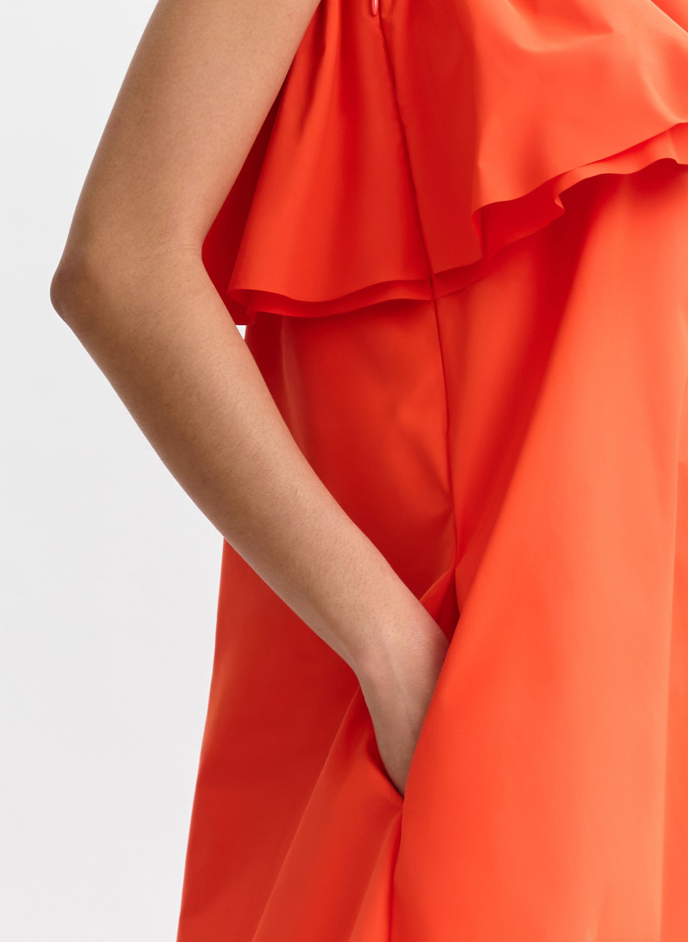 Robe courte col asymétrique ESSENTIEL ANTWERP Orange
