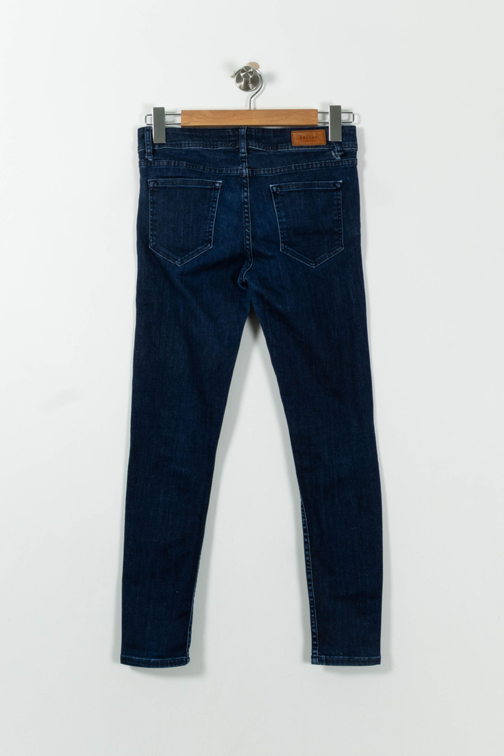 Cropped slim jeans with studs SEZANE - Seconde main Blue