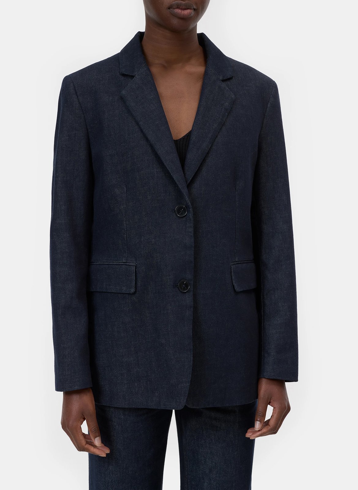 Blazer col tailleur en coton  CLOSED Bleu