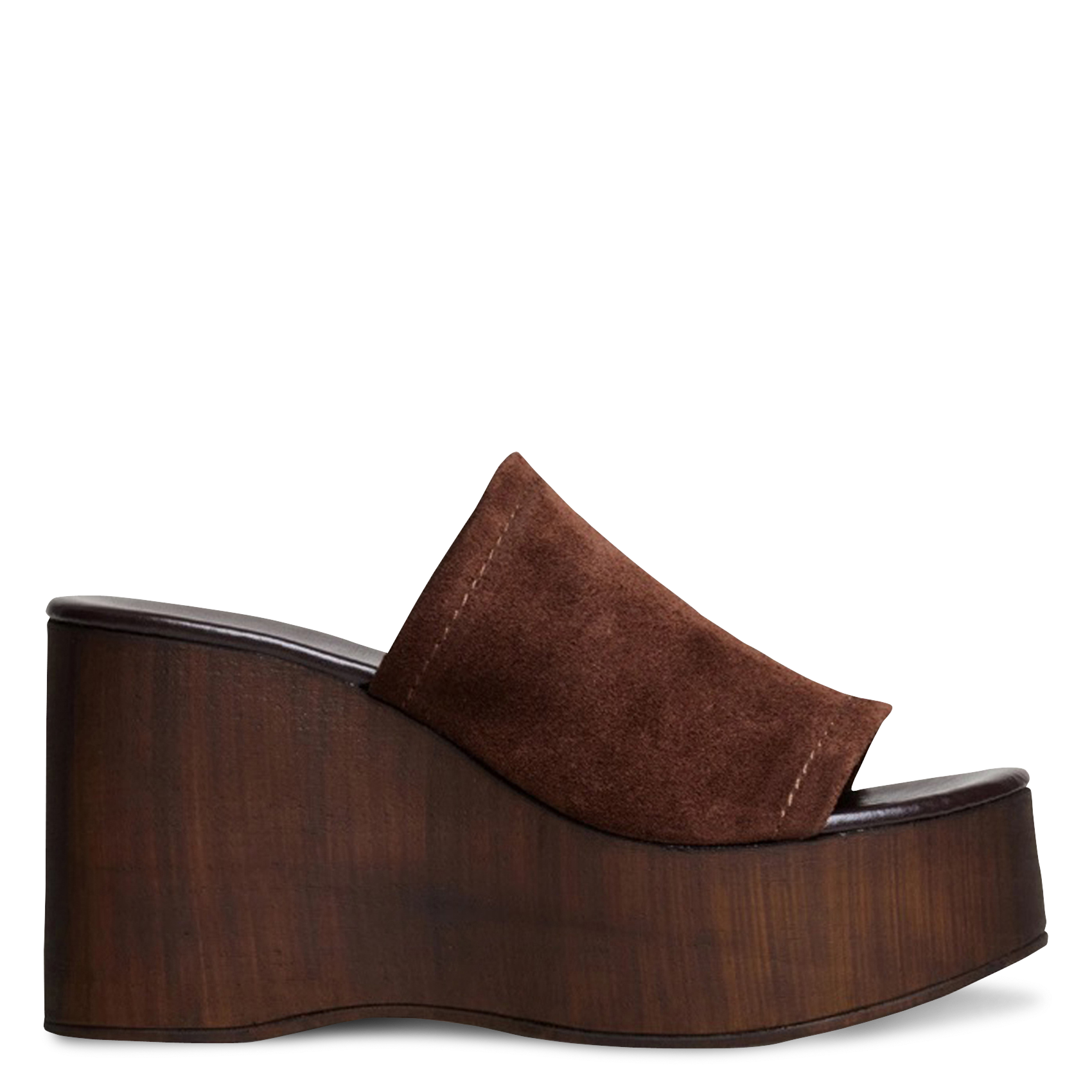 Leder-Mules mit Keilabsatz JONAK Braun