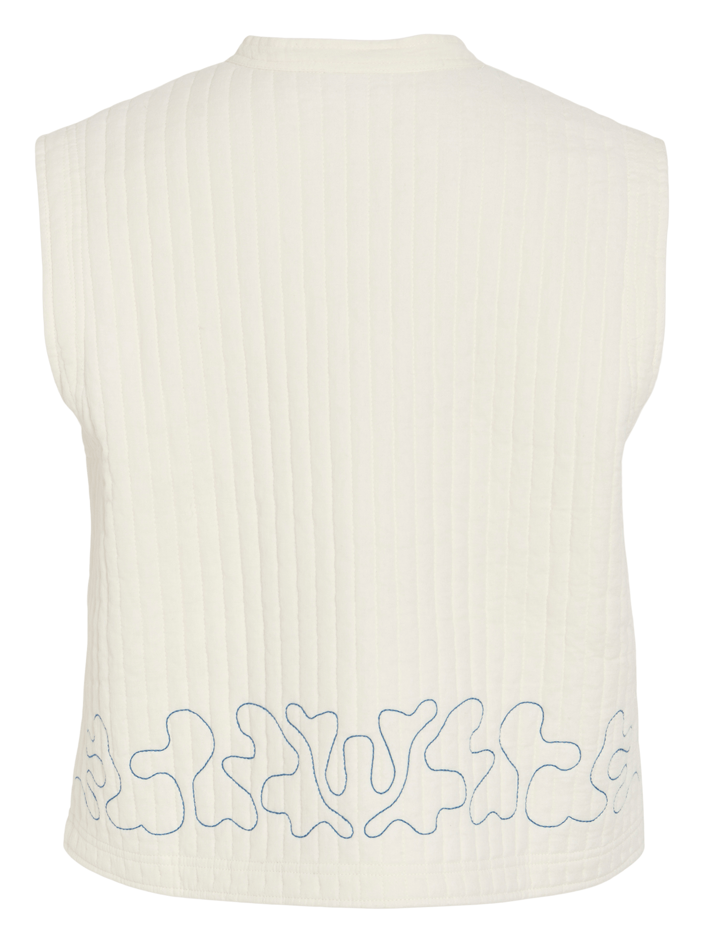 Round-neck organic cotton cardigan VILA Grey