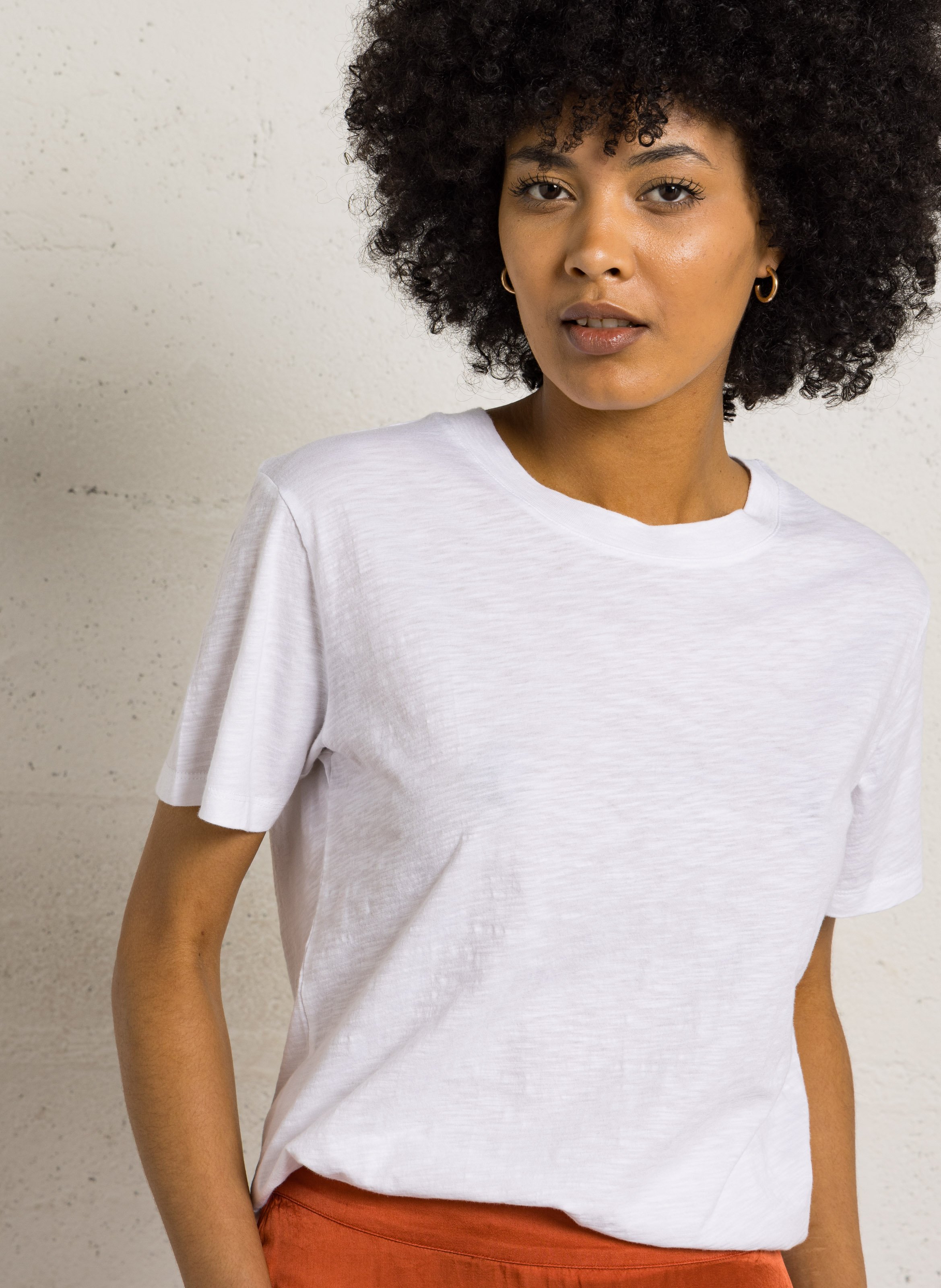 Effen T-shirt BENSIMON Wit