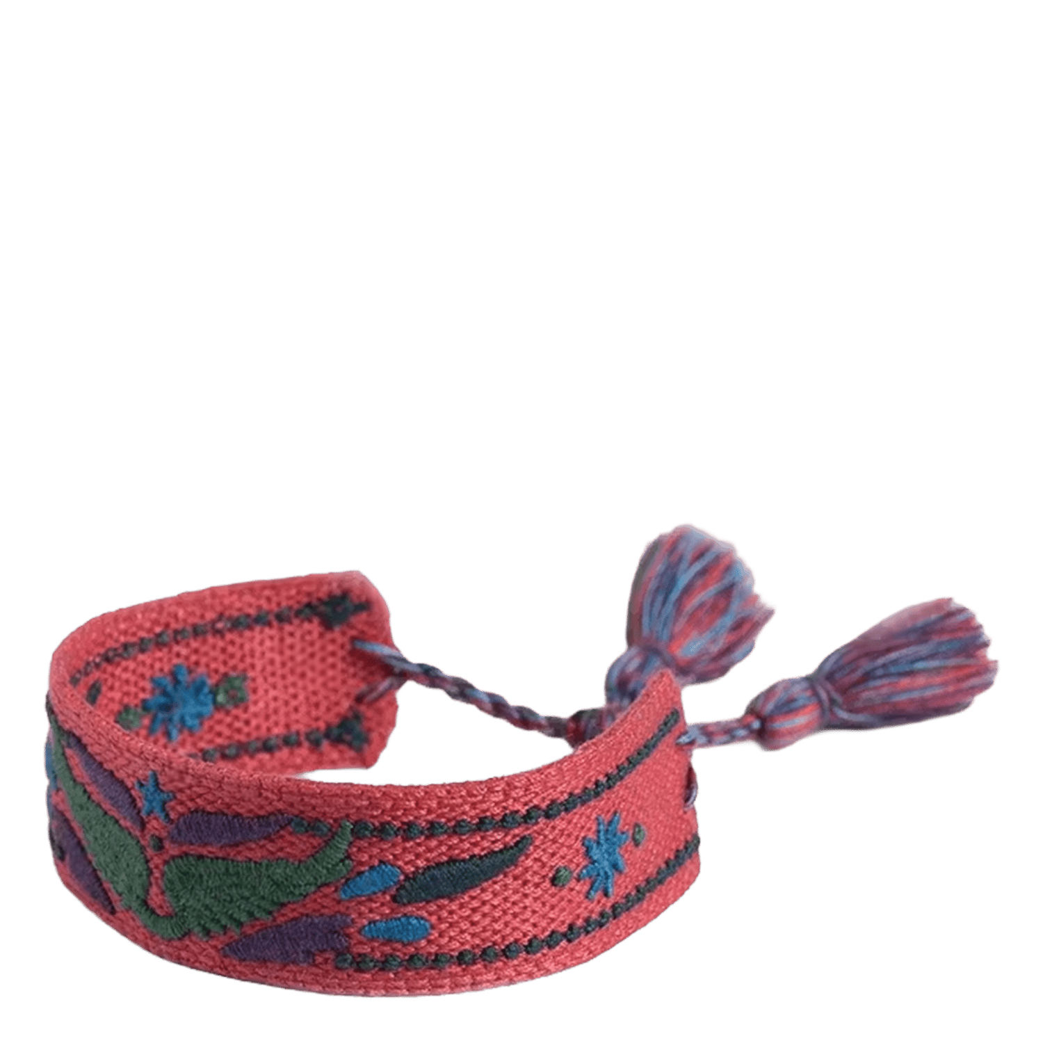 Bracelet en coton brodé ZADIG&VOLTAIRE Rose