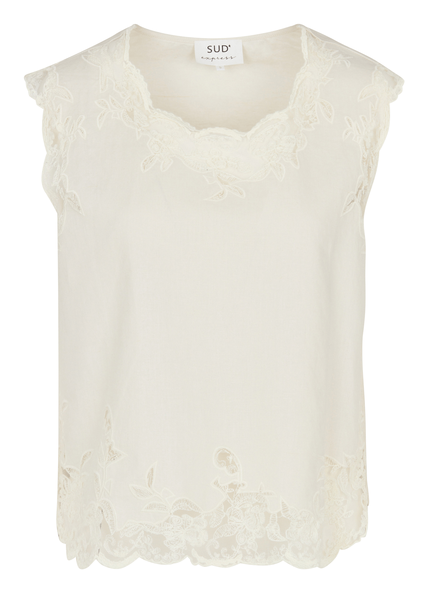 Top met ronde hals - linnenblend SUD EXPRESS