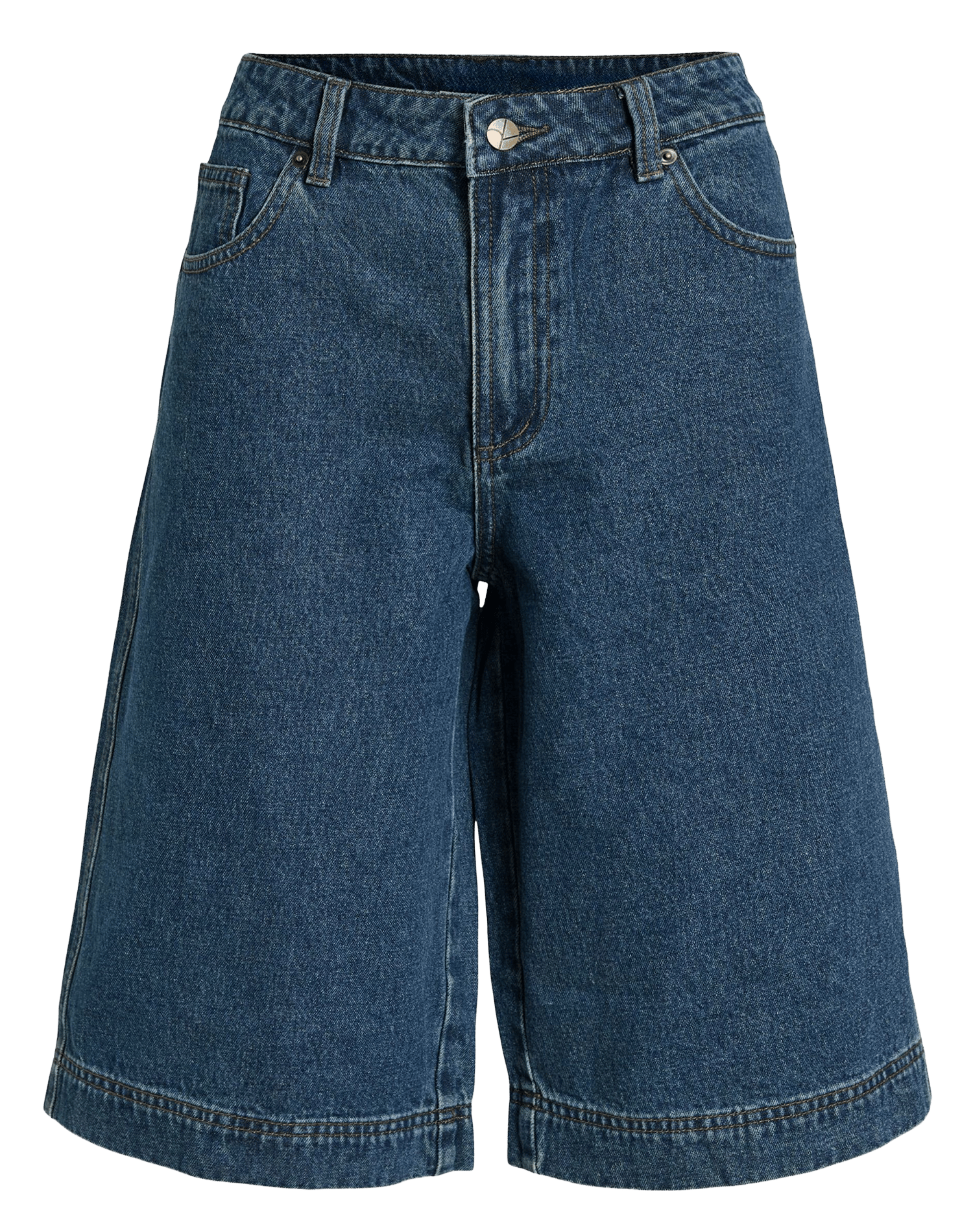 Wide-leg cotton Bermuda shorts ROUGE EDIT Blue