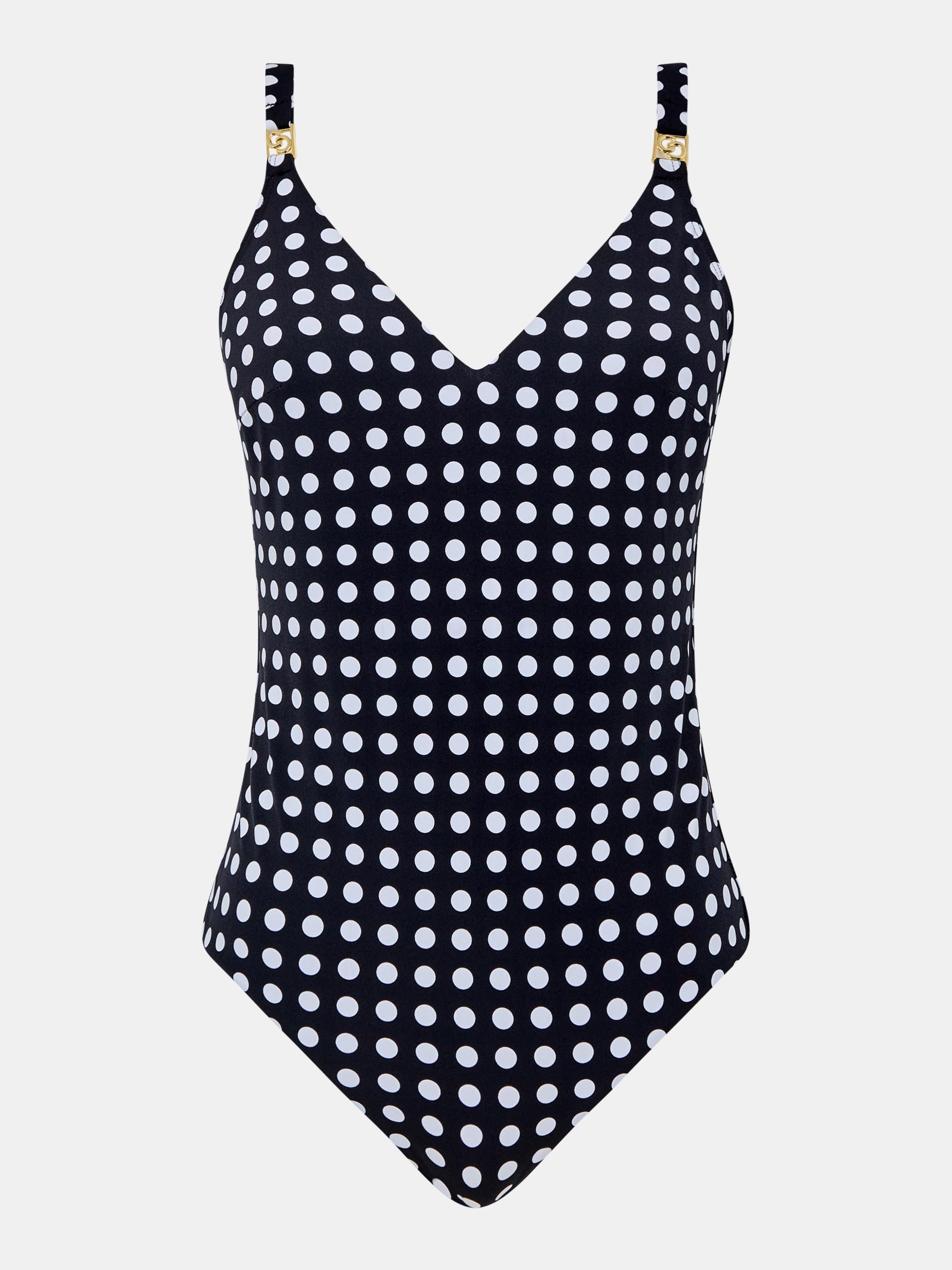 One-piece swimsuit without underwire triangle cups spacer CHANTELLE Black