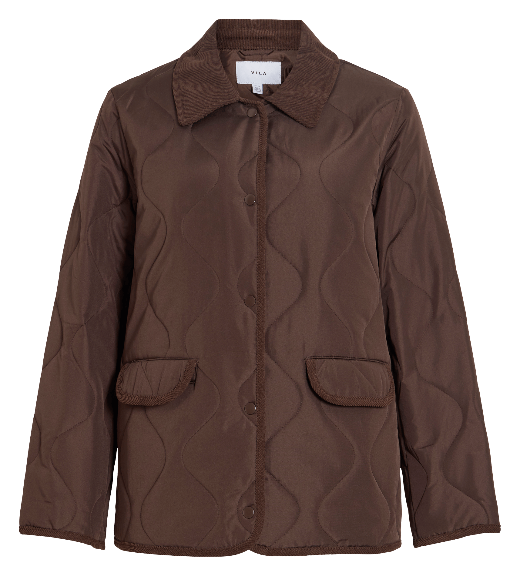 Veste droite matelassée unie VILA Marron