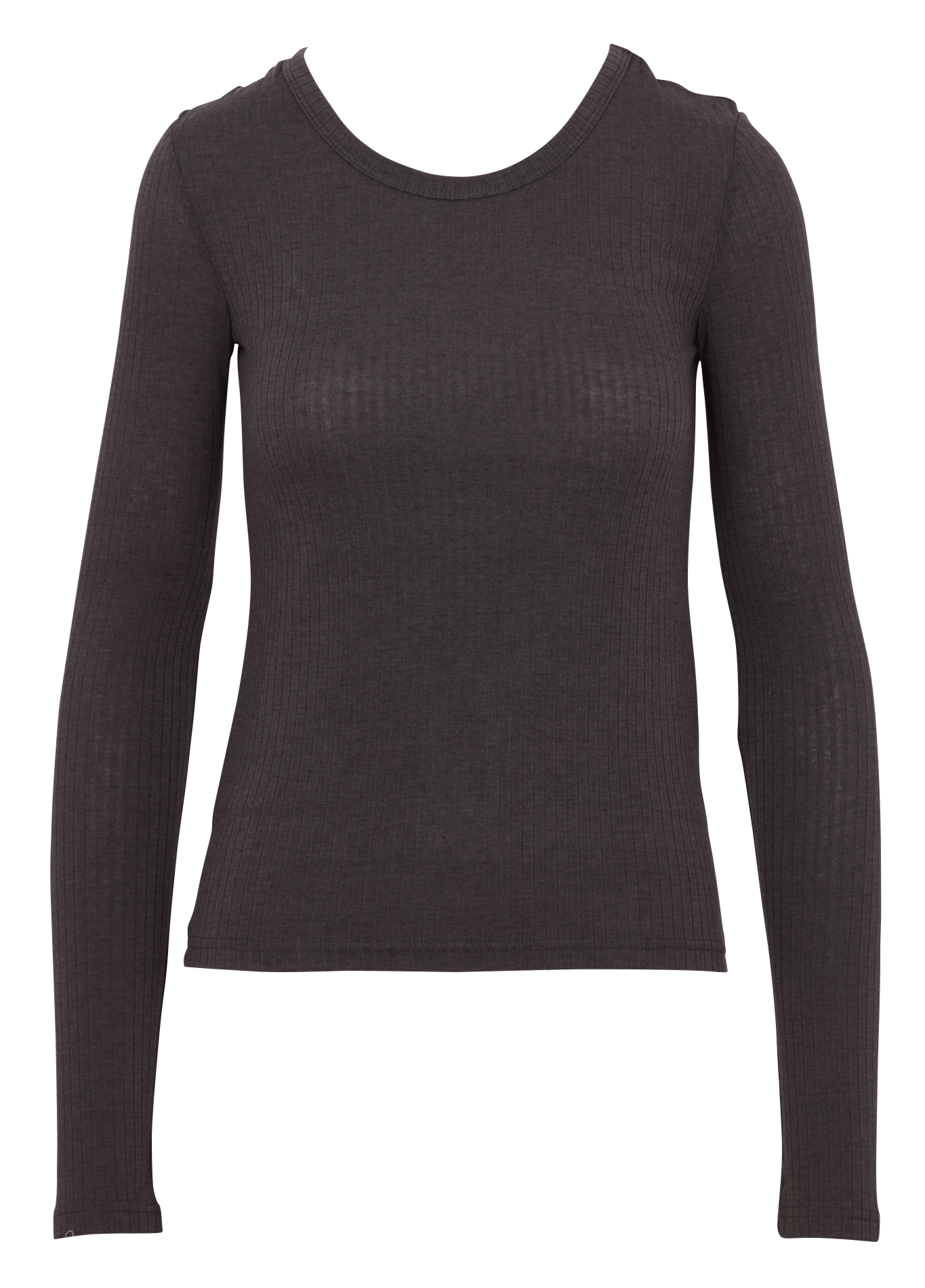 Geribbeld T-shirt met dubbele halslijn HOD PARIS Zwart