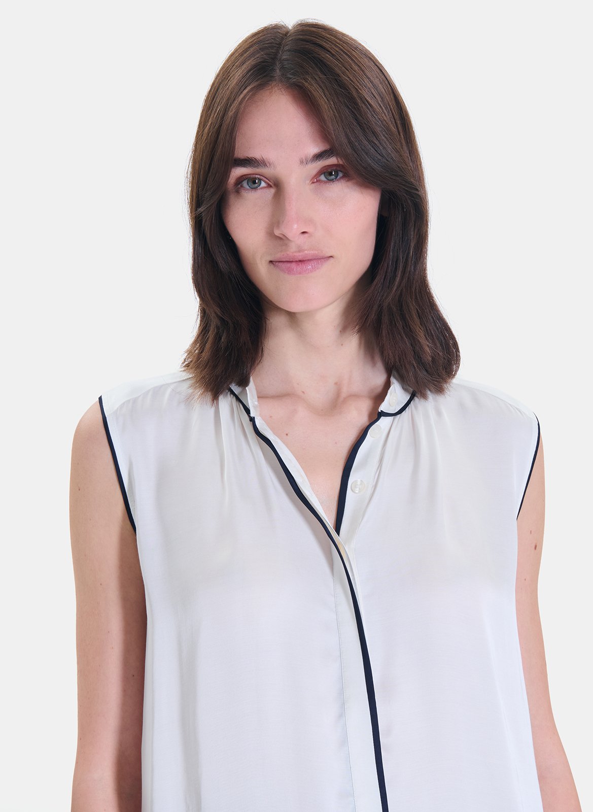 Mouwloze oversized top ZAPA Wit
