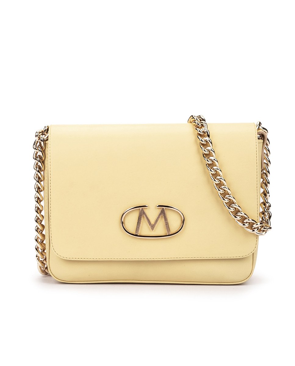 Leather shoulder bag with chain. PEDRO MIRALLES