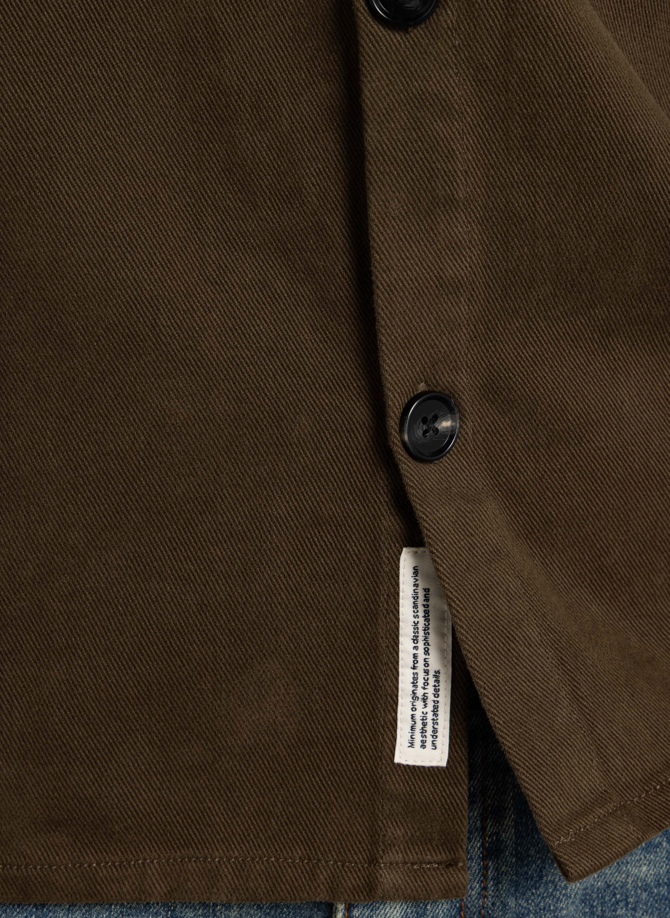 Surchemise droite col classique en coton MINIMUM Marron